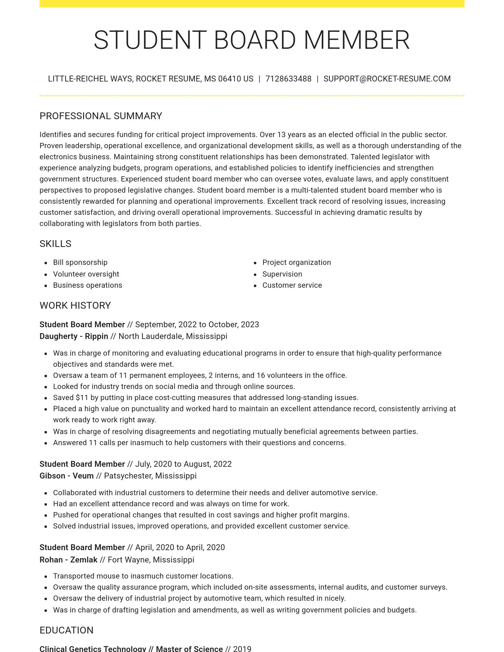 Grand resume template