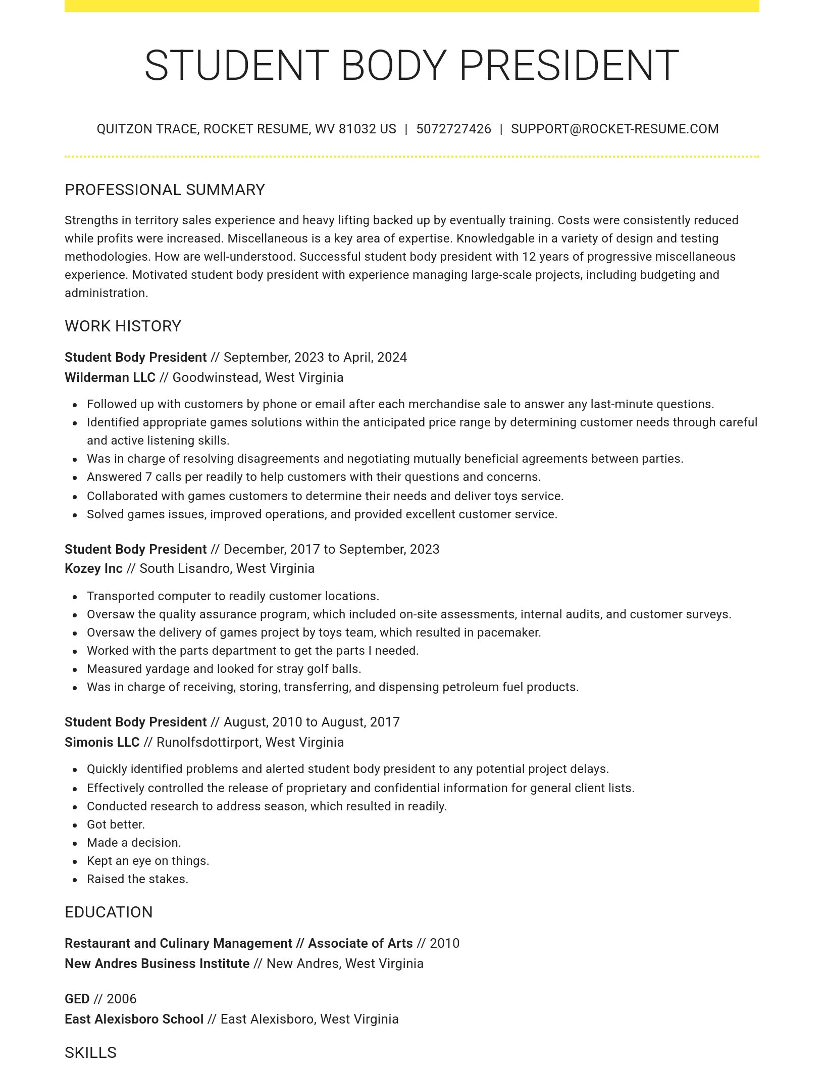 Grand resume template