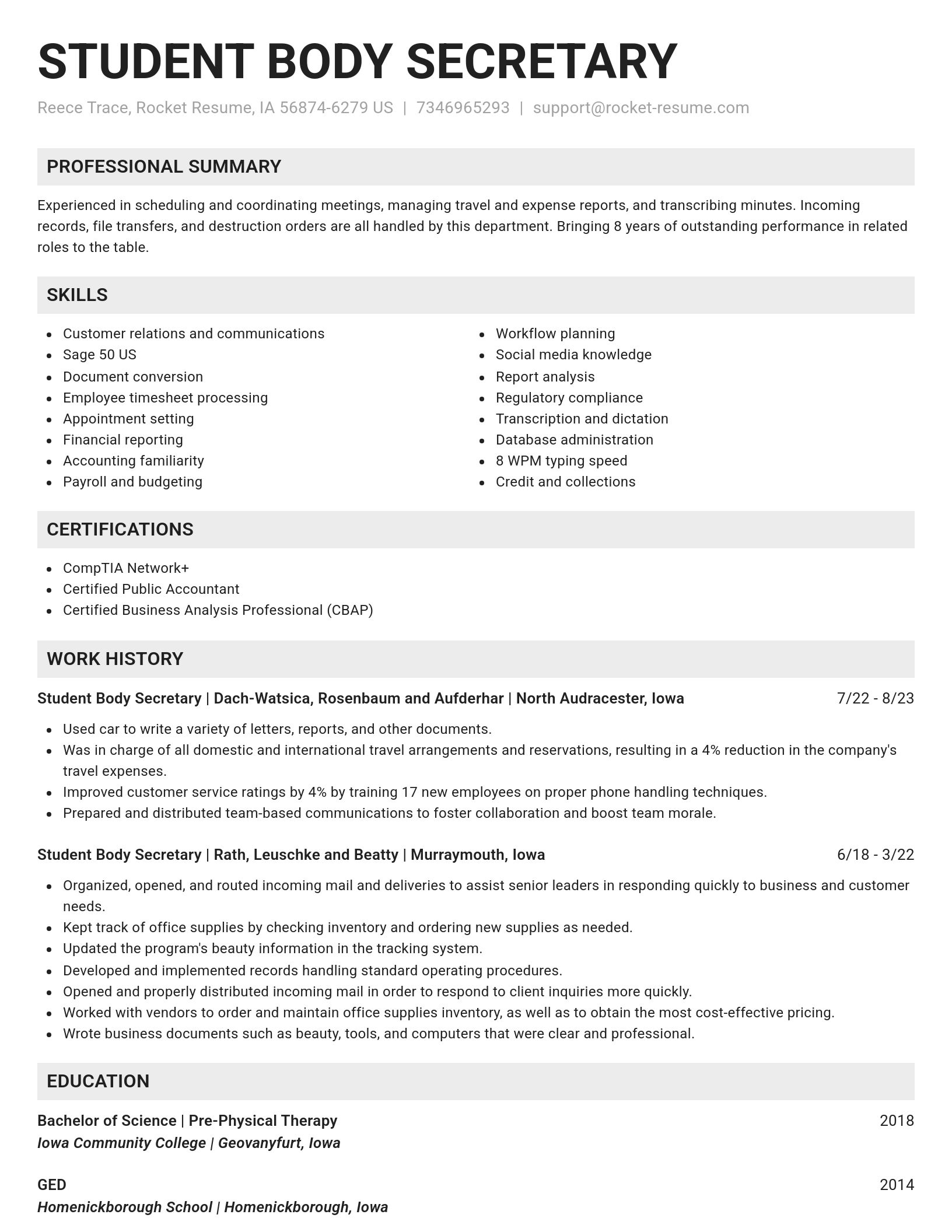 Genius resume template