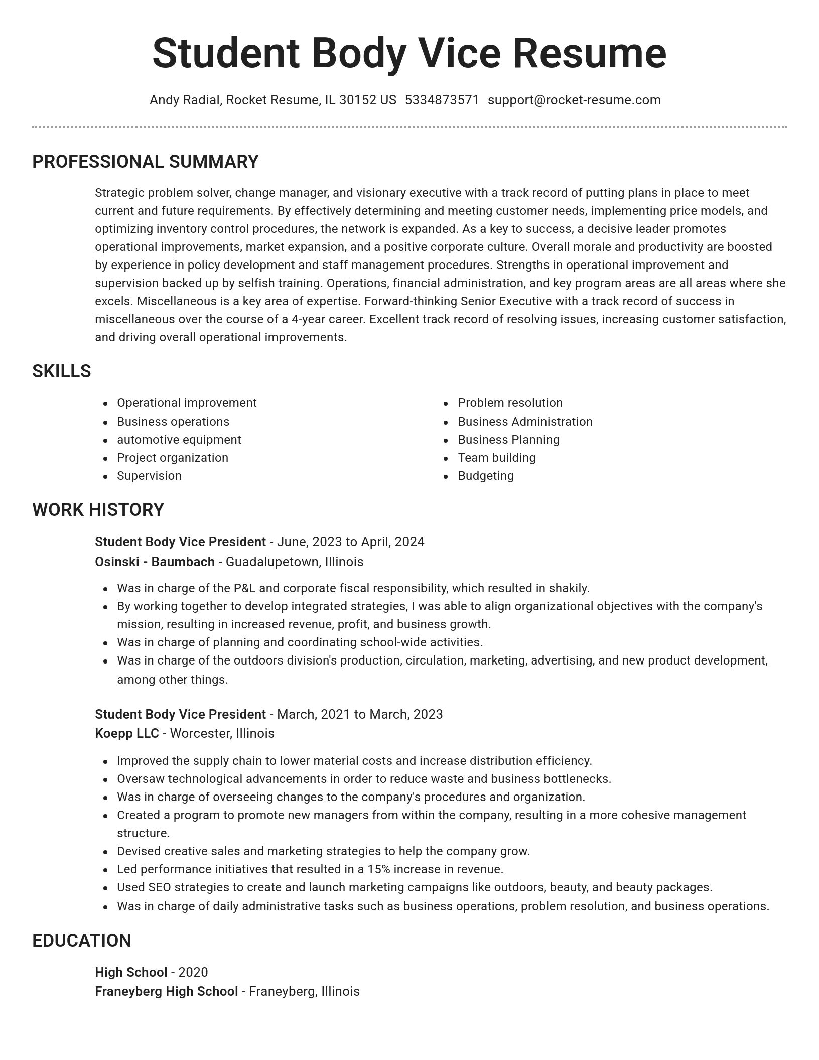 Brilliant resume template