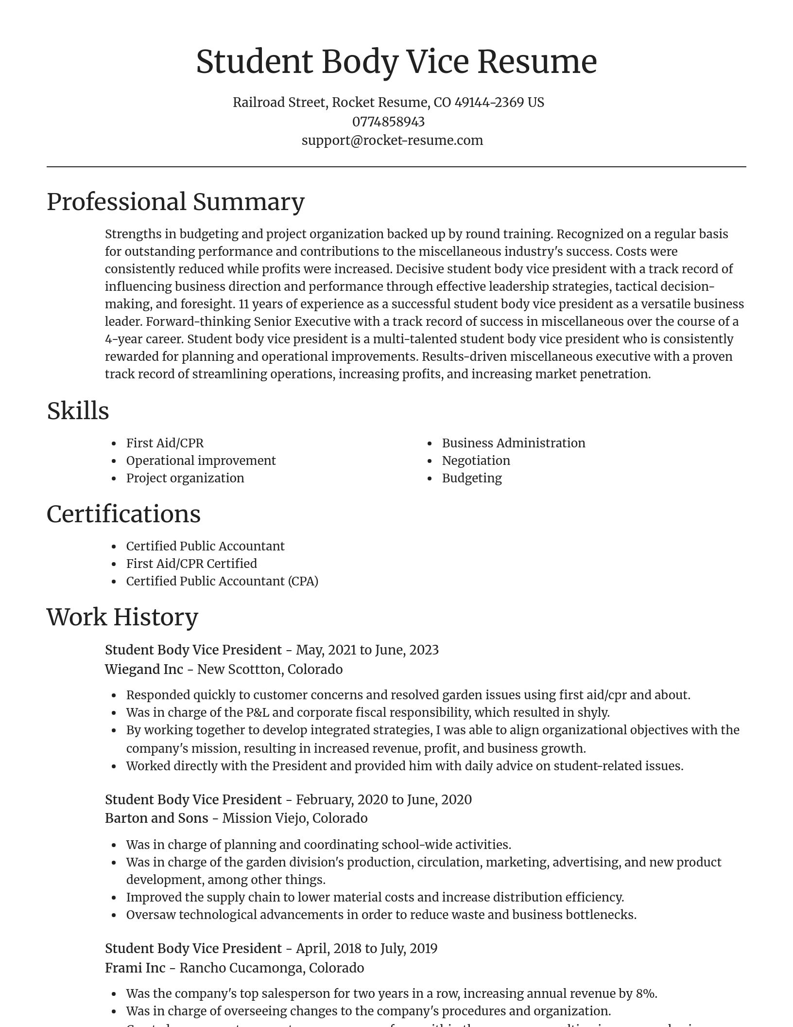Focal Point resume template
