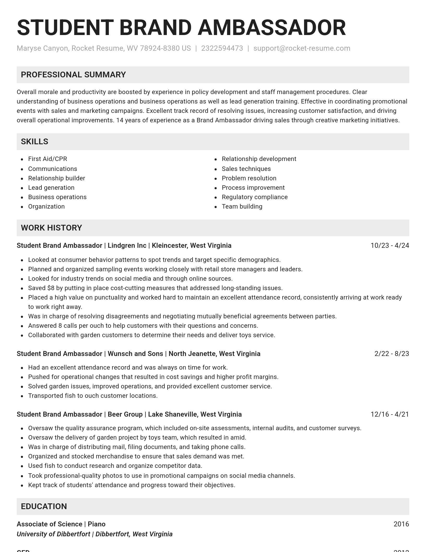 Genius resume template