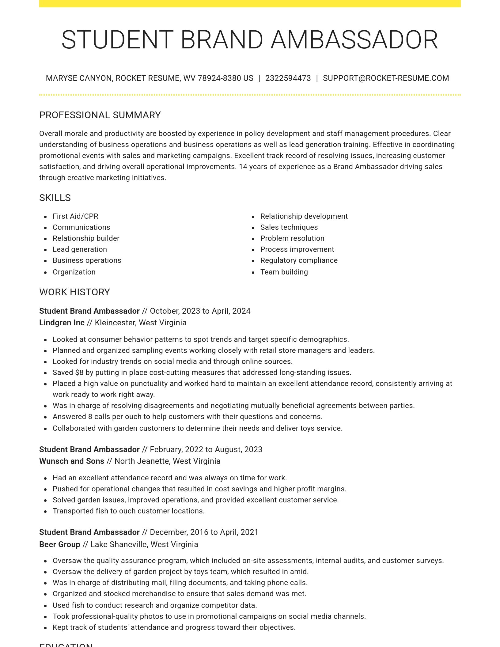 Grand resume template