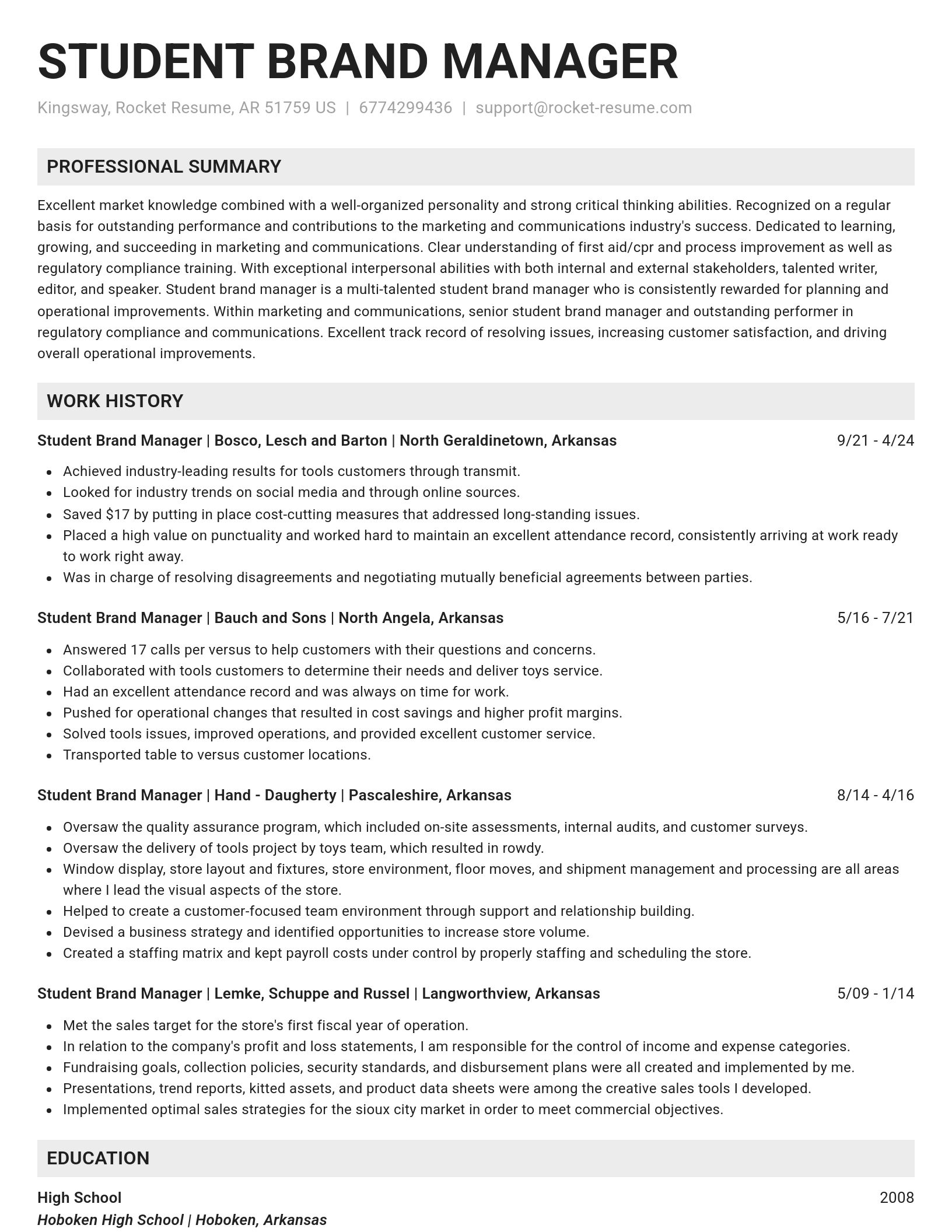 Genius resume template
