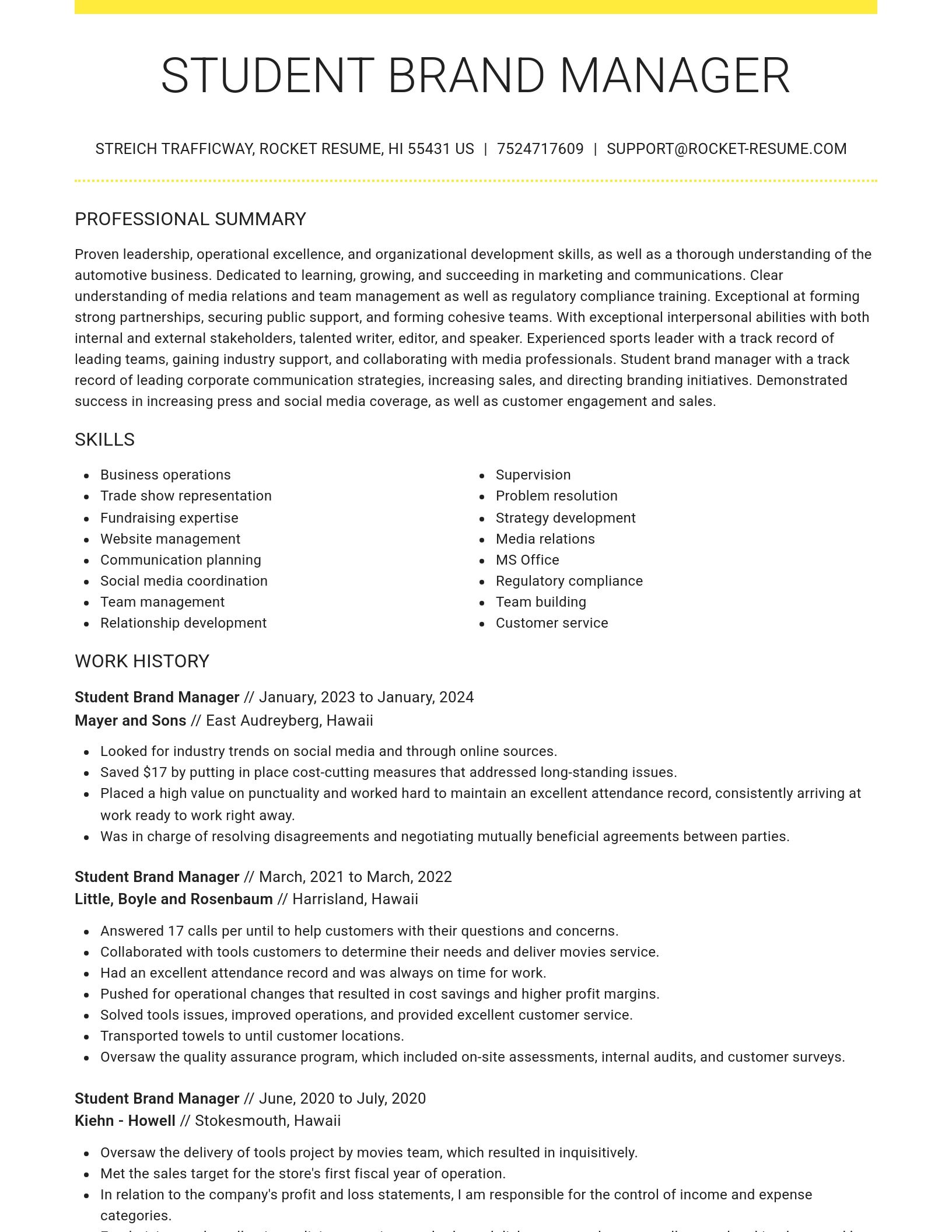 Grand resume template