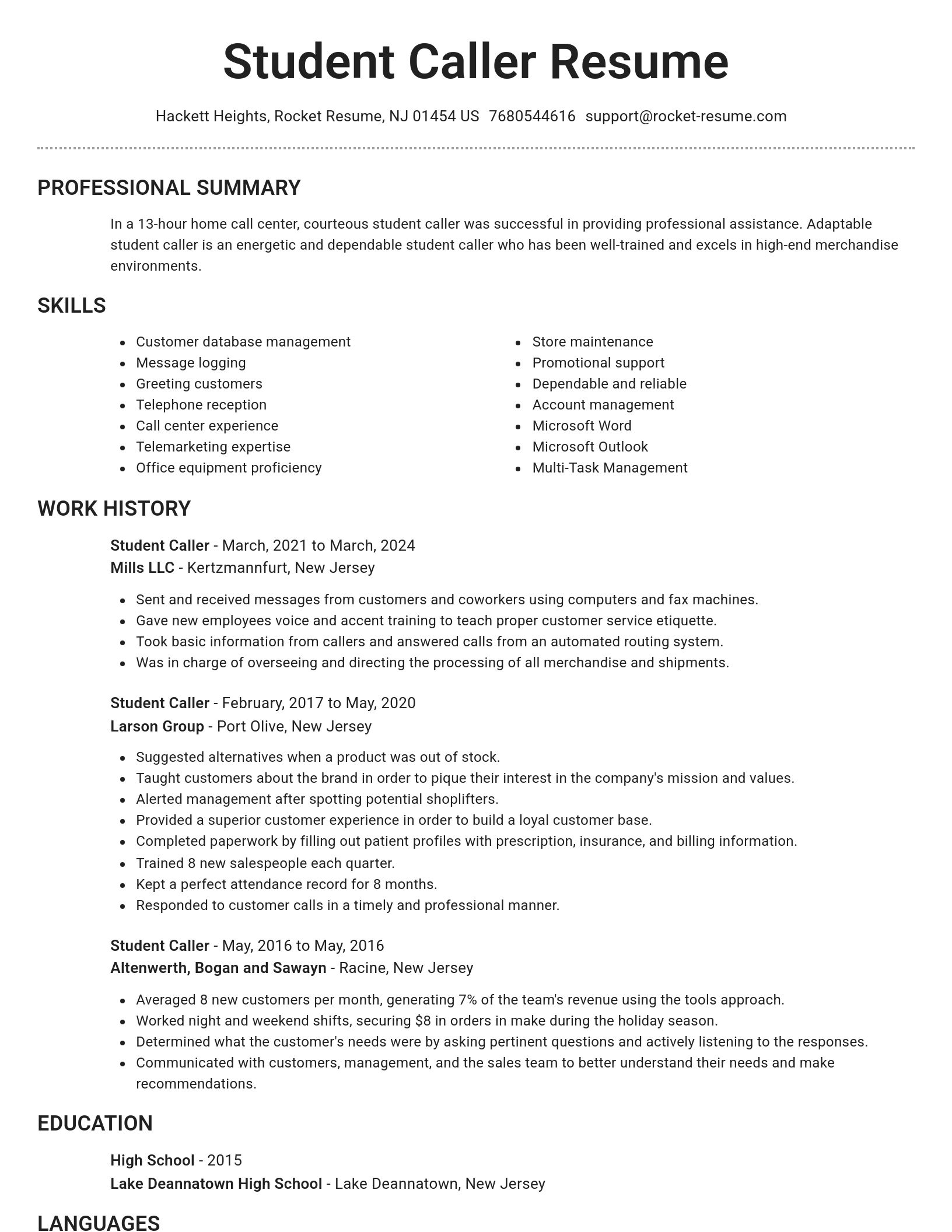 Brilliant resume template