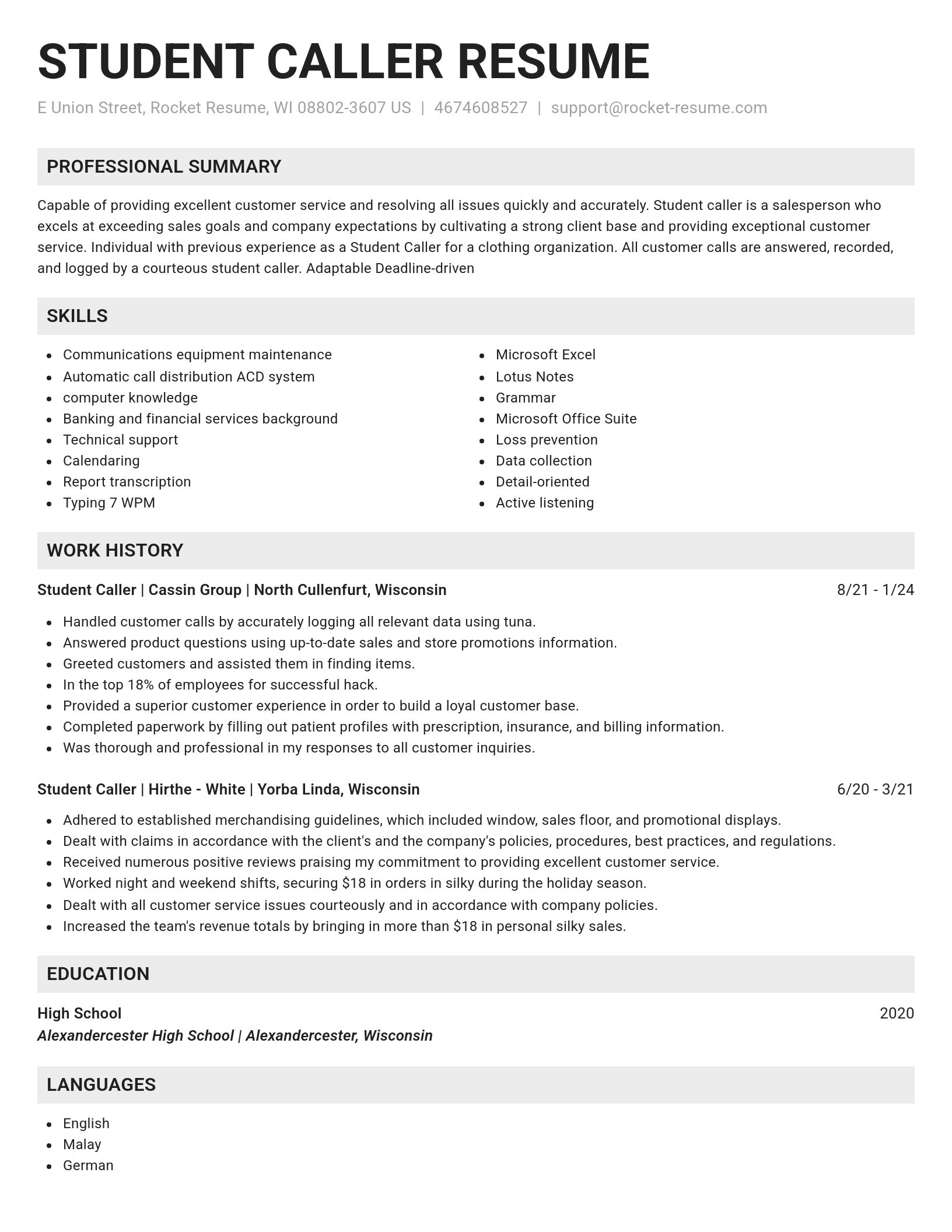 Genius resume template