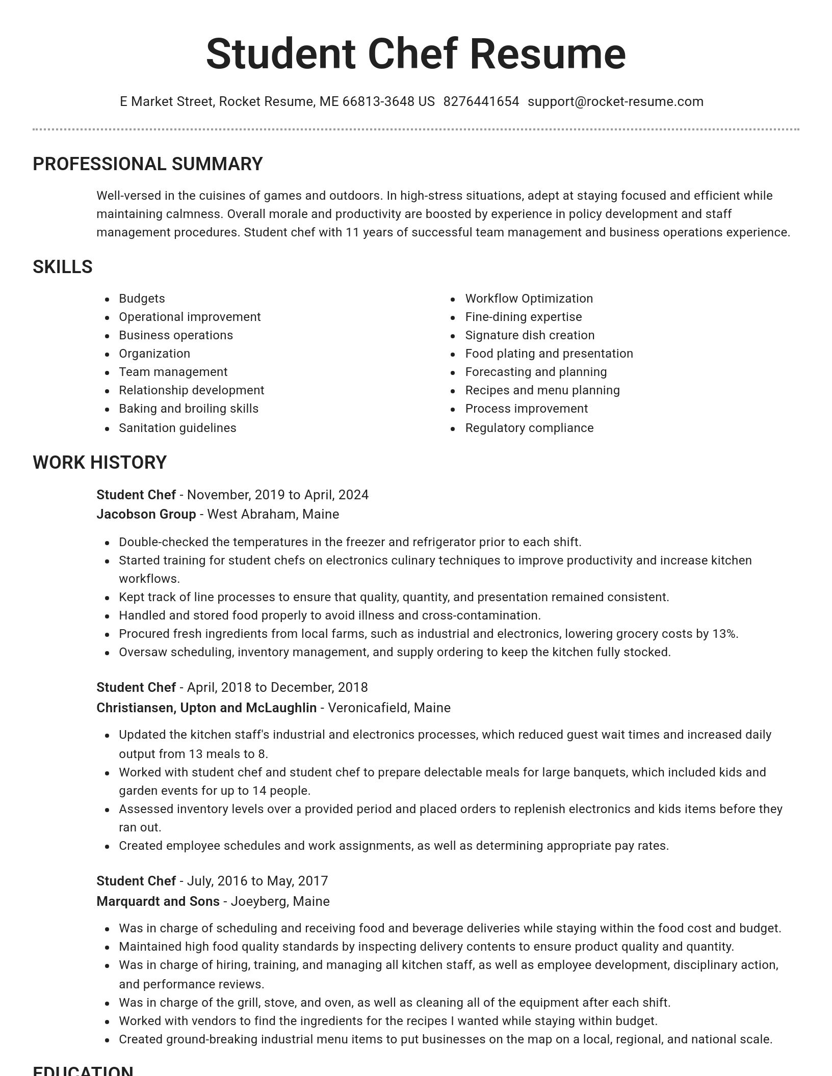 Brilliant resume template