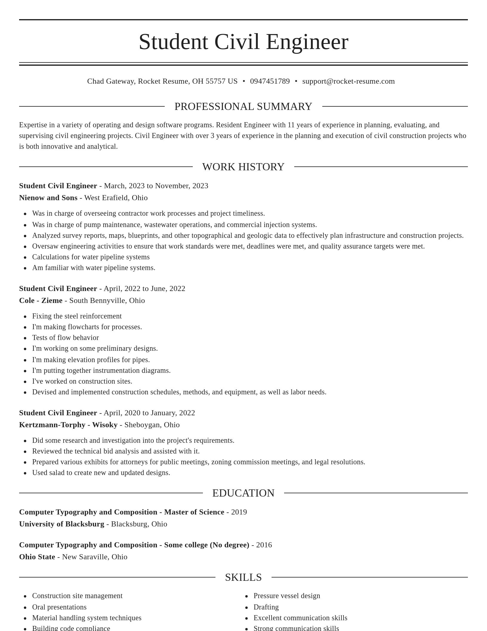 Elegant resume template