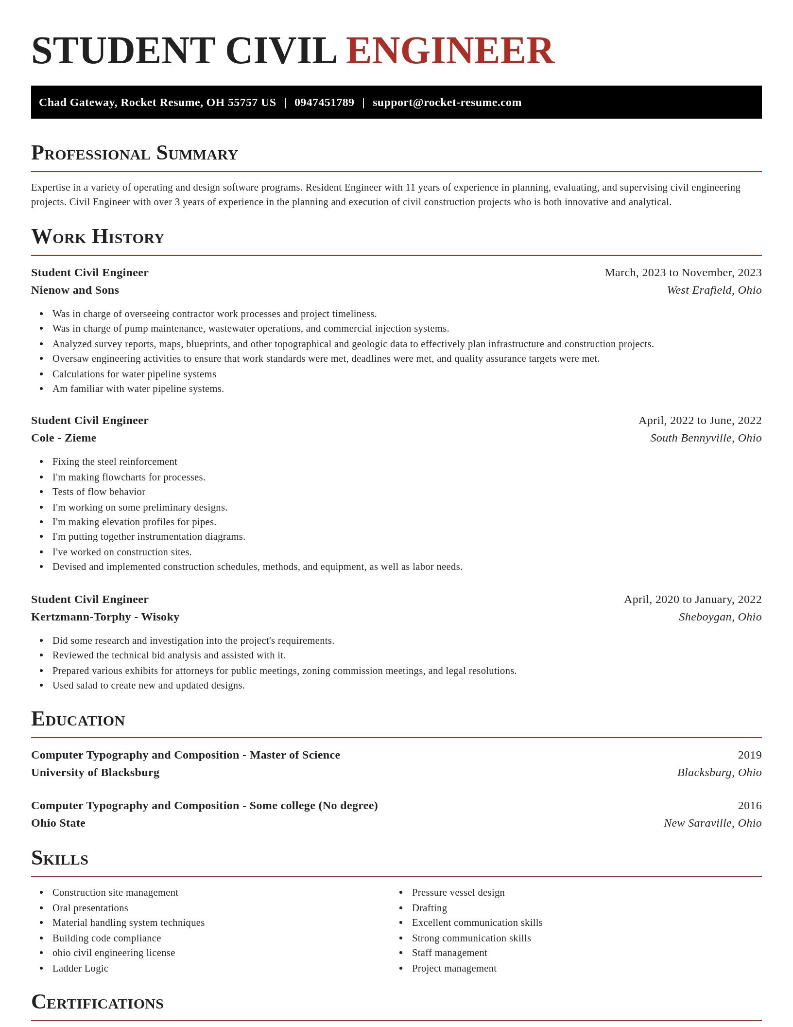 Exquisite resume template