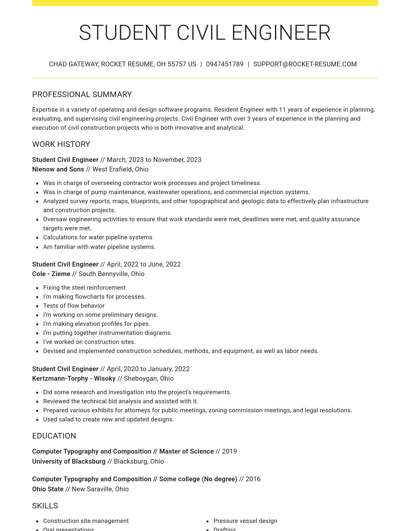 Grand resume template