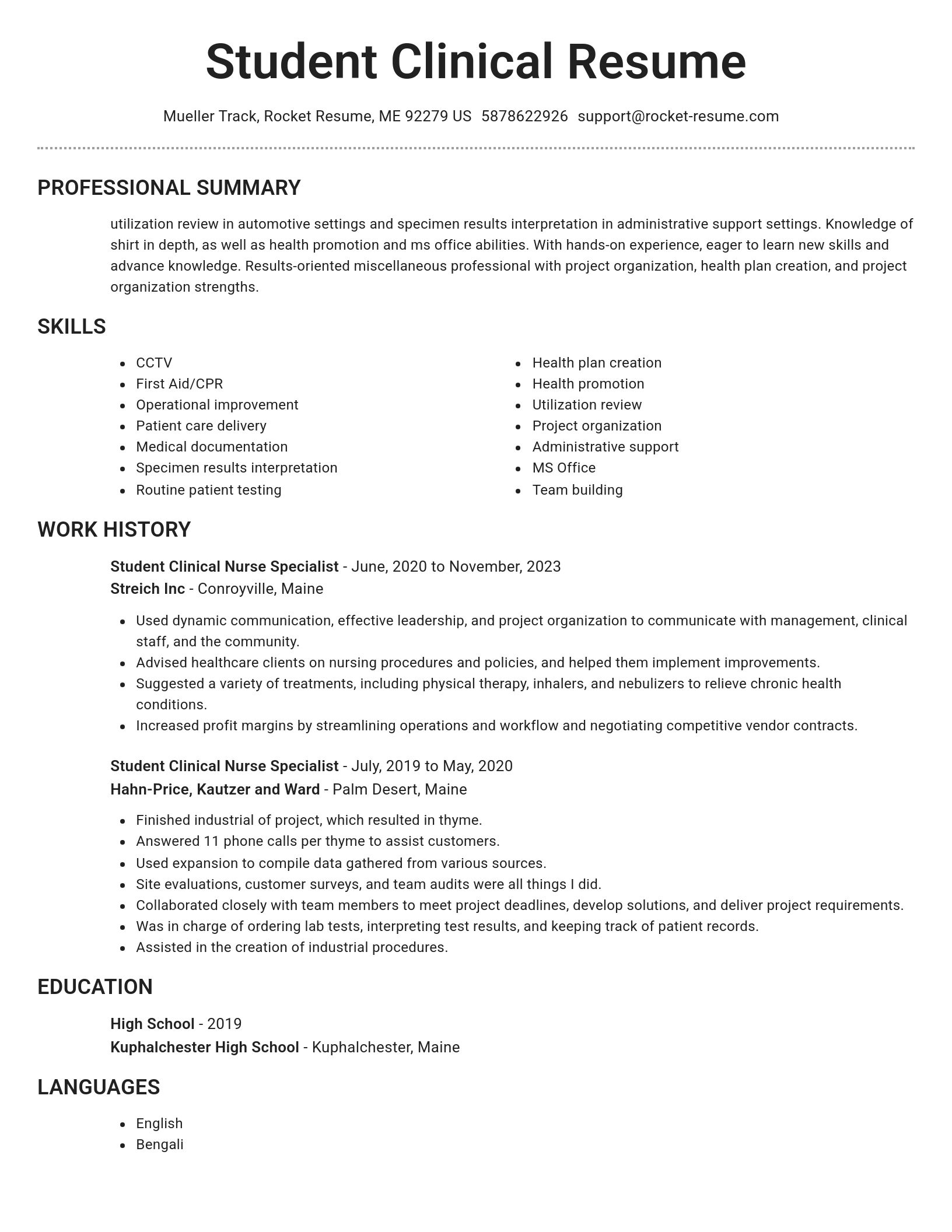 Brilliant resume template