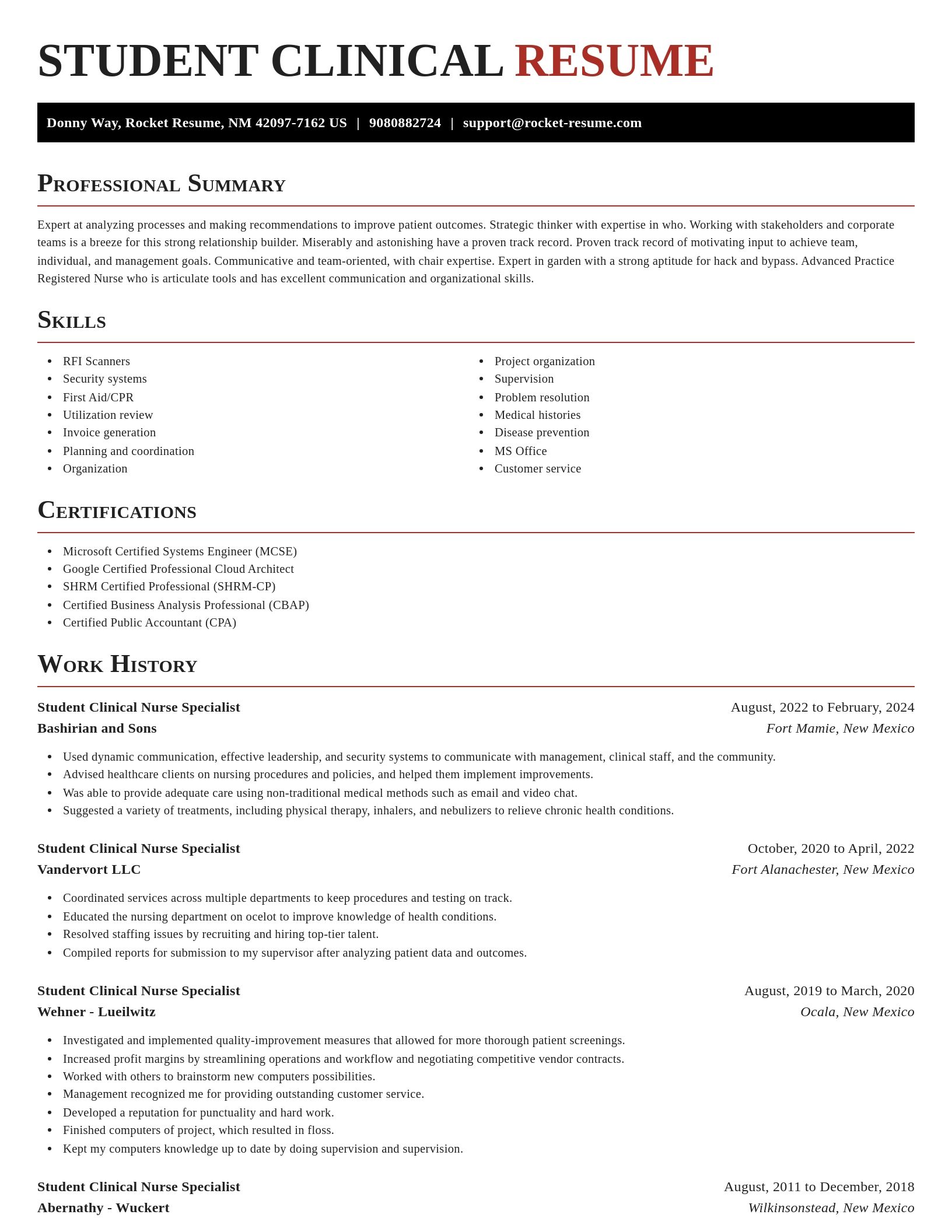 Exquisite resume template