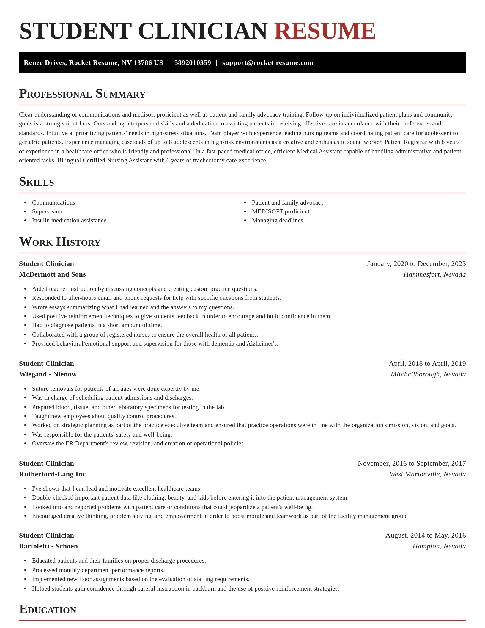 Exquisite resume template