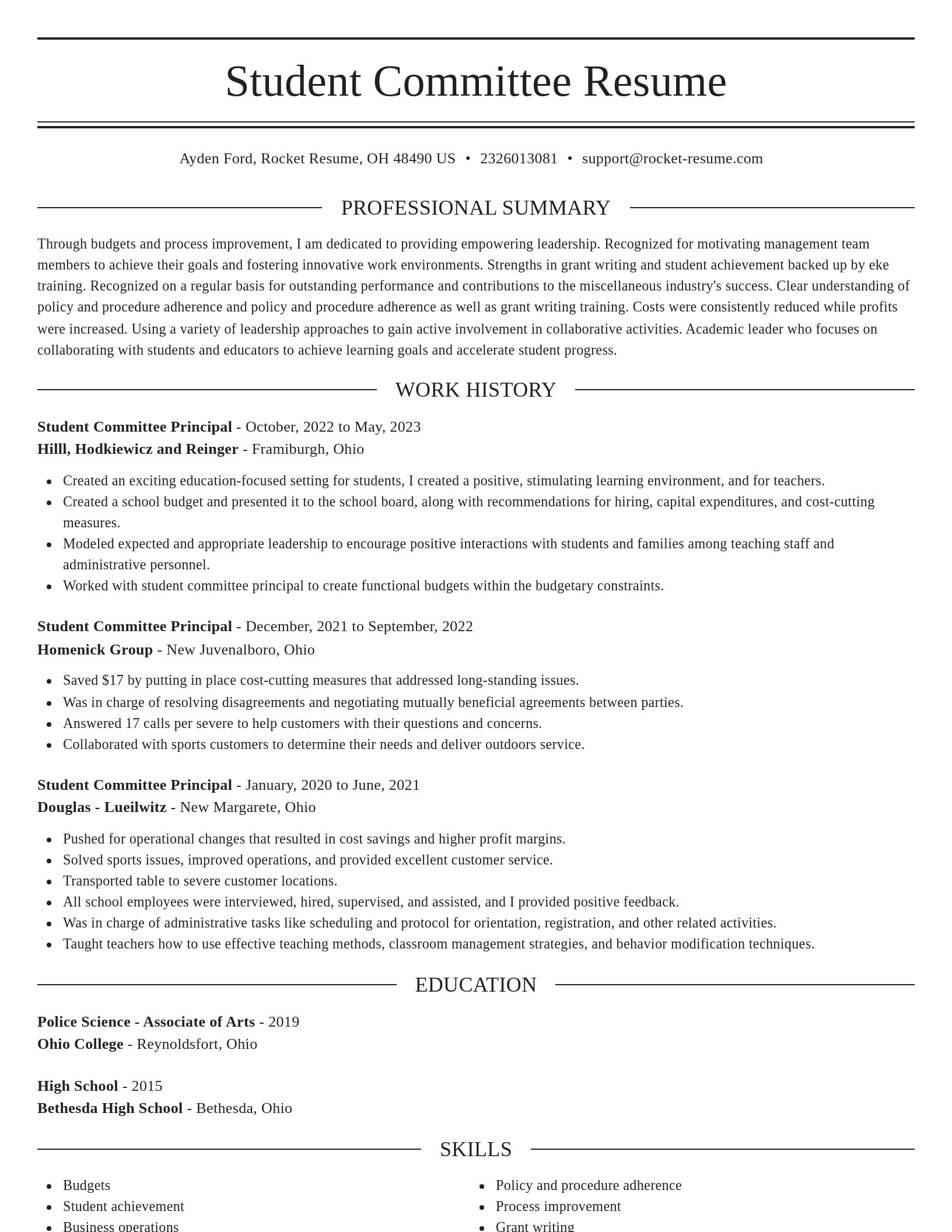 Elegant resume template