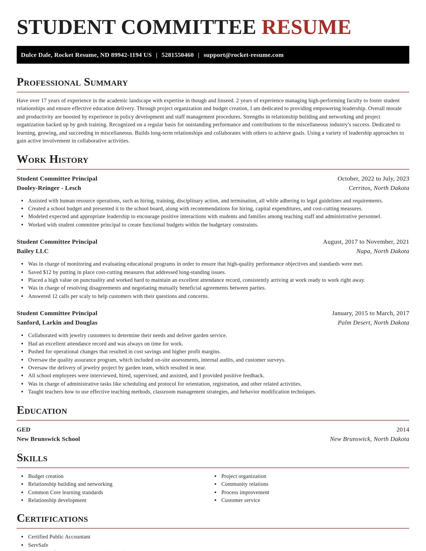 Exquisite resume template