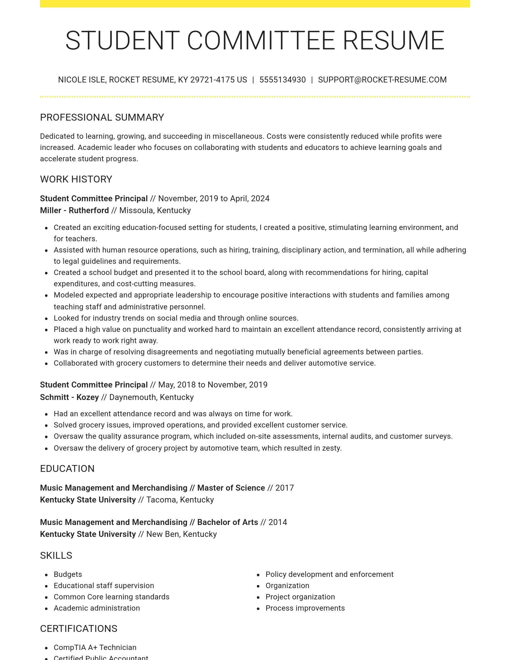 Grand resume template