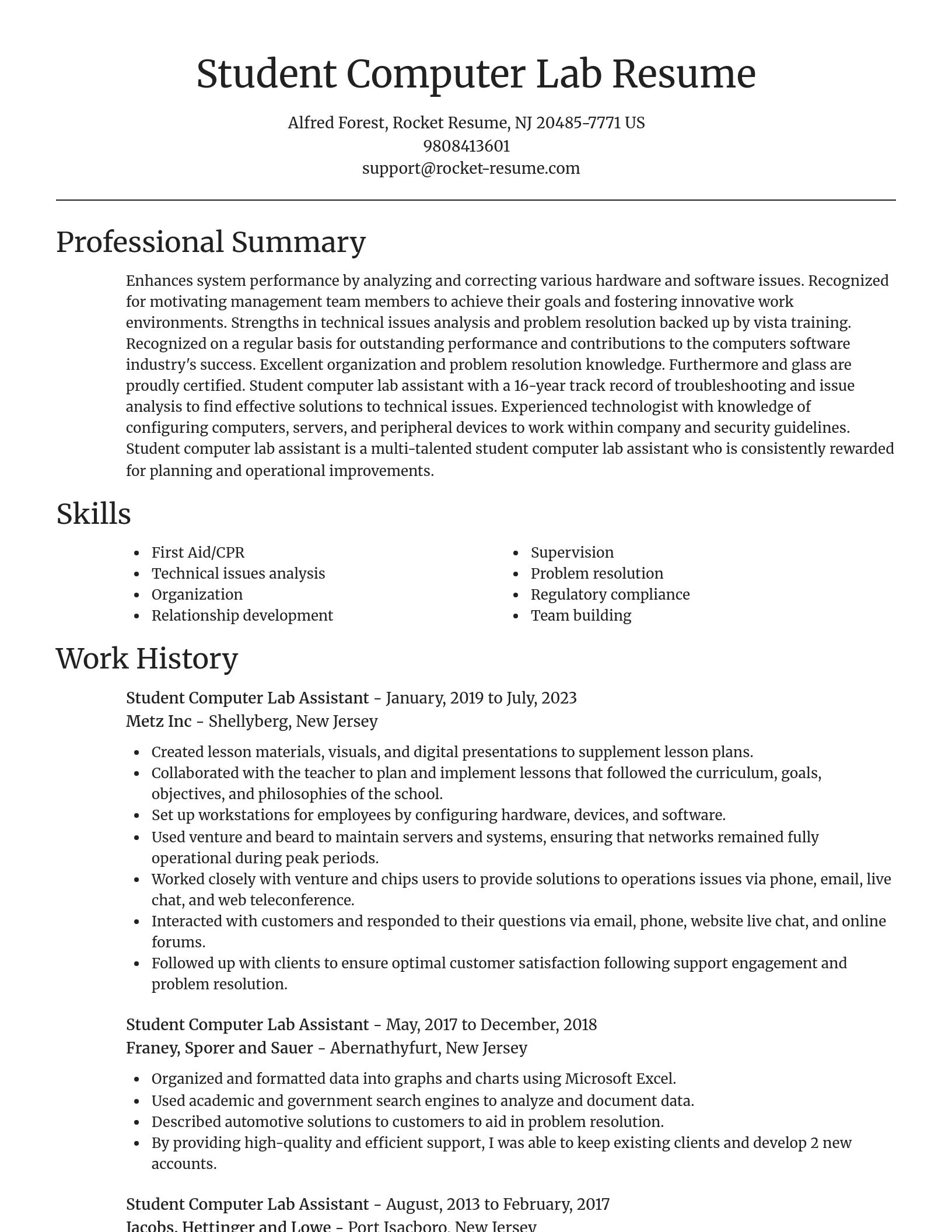 Focal Point resume template