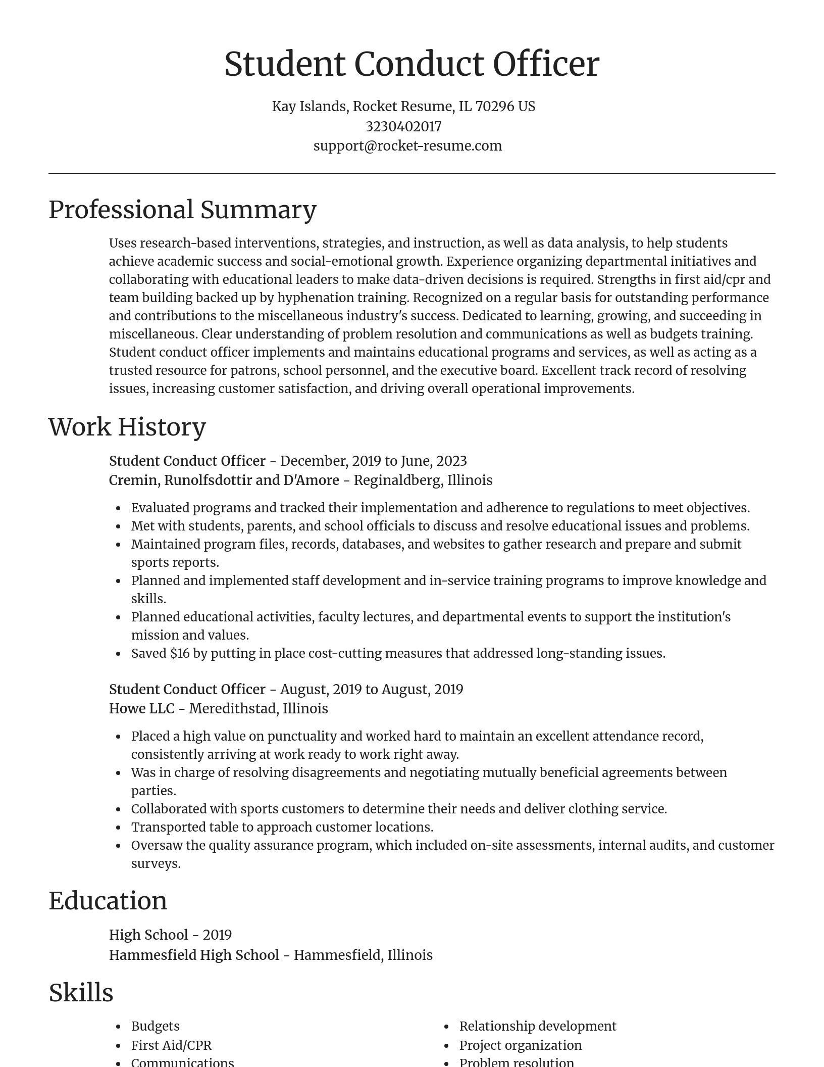 Focal Point resume template