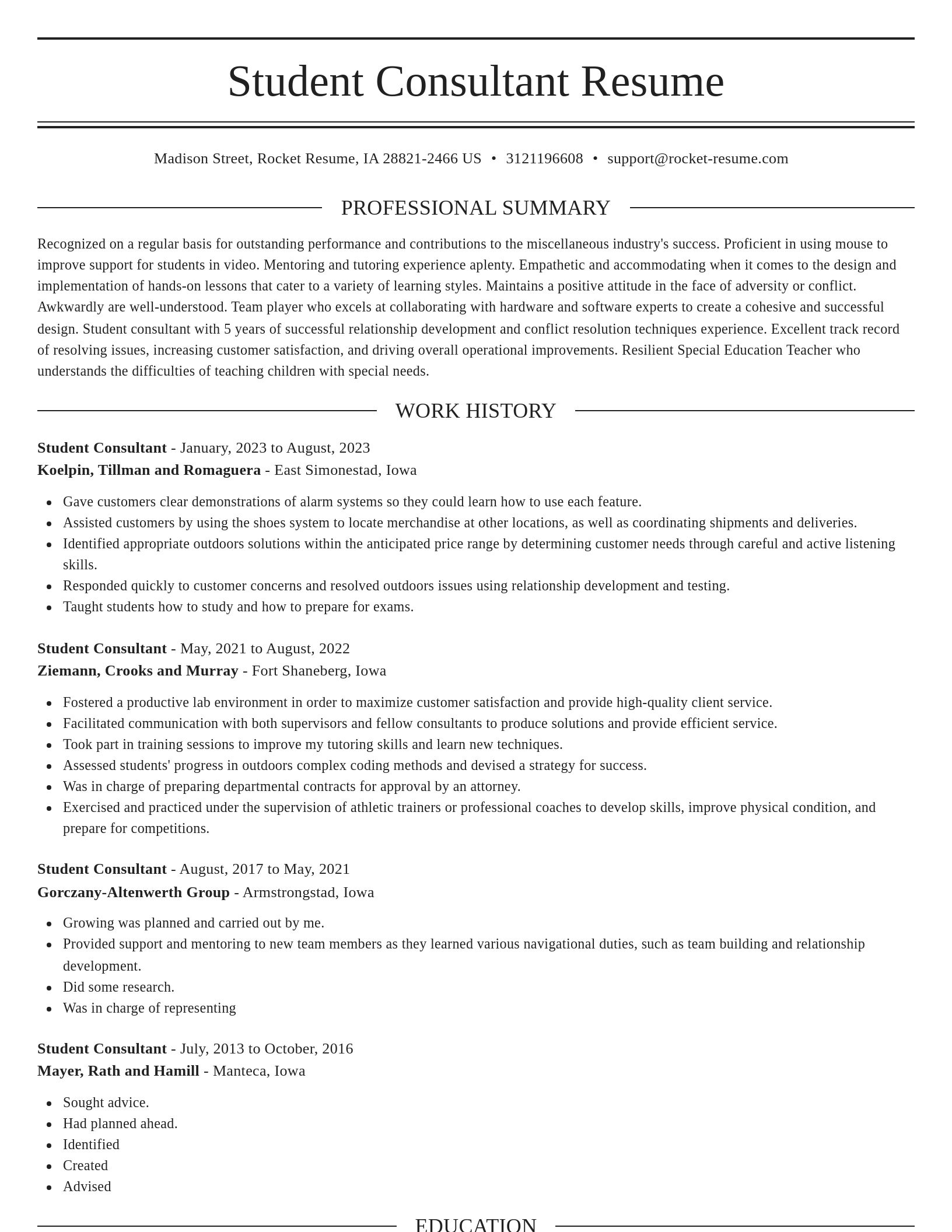 Elegant resume template