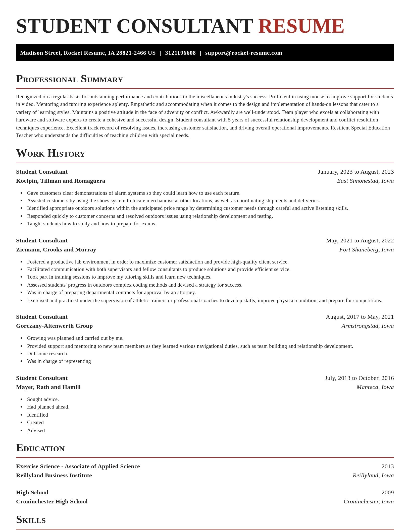 Exquisite resume template