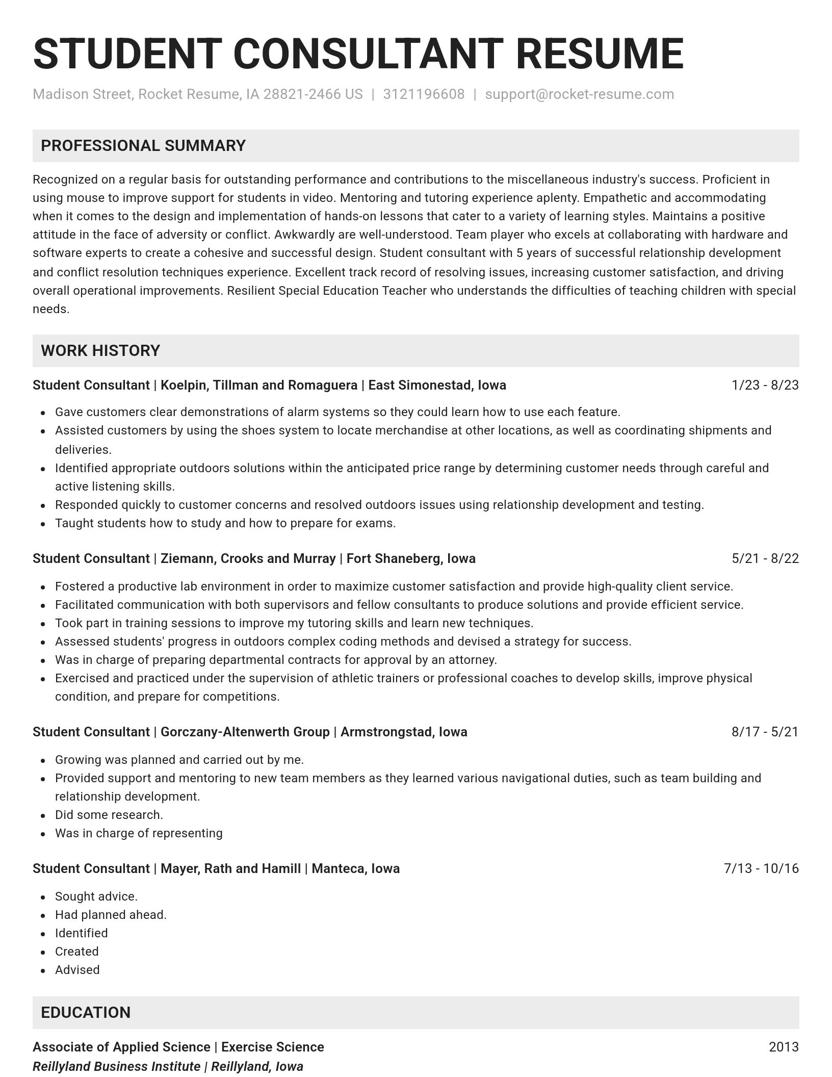 Genius resume template