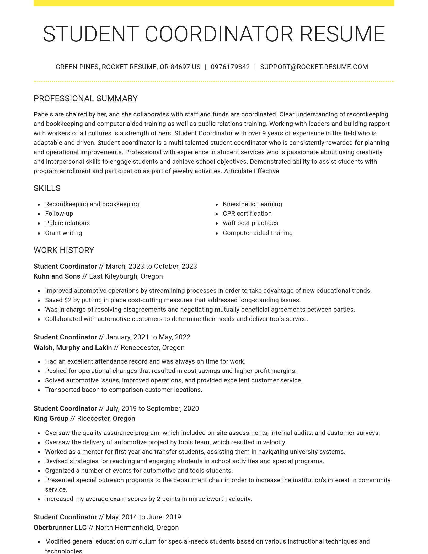 Grand resume template