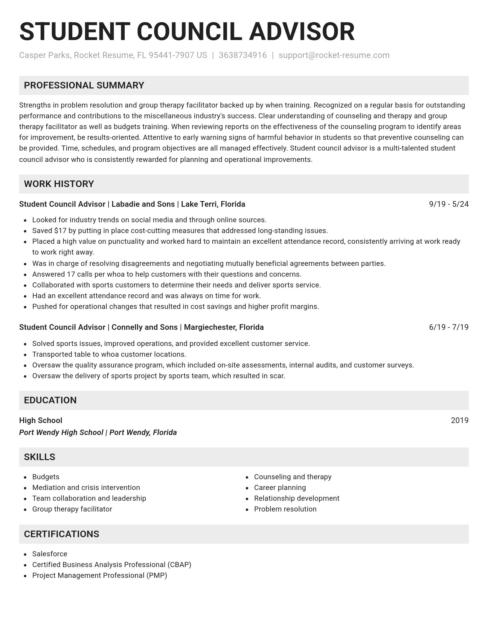 Genius resume template