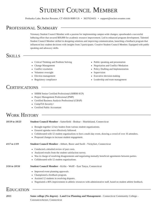 Director resume template