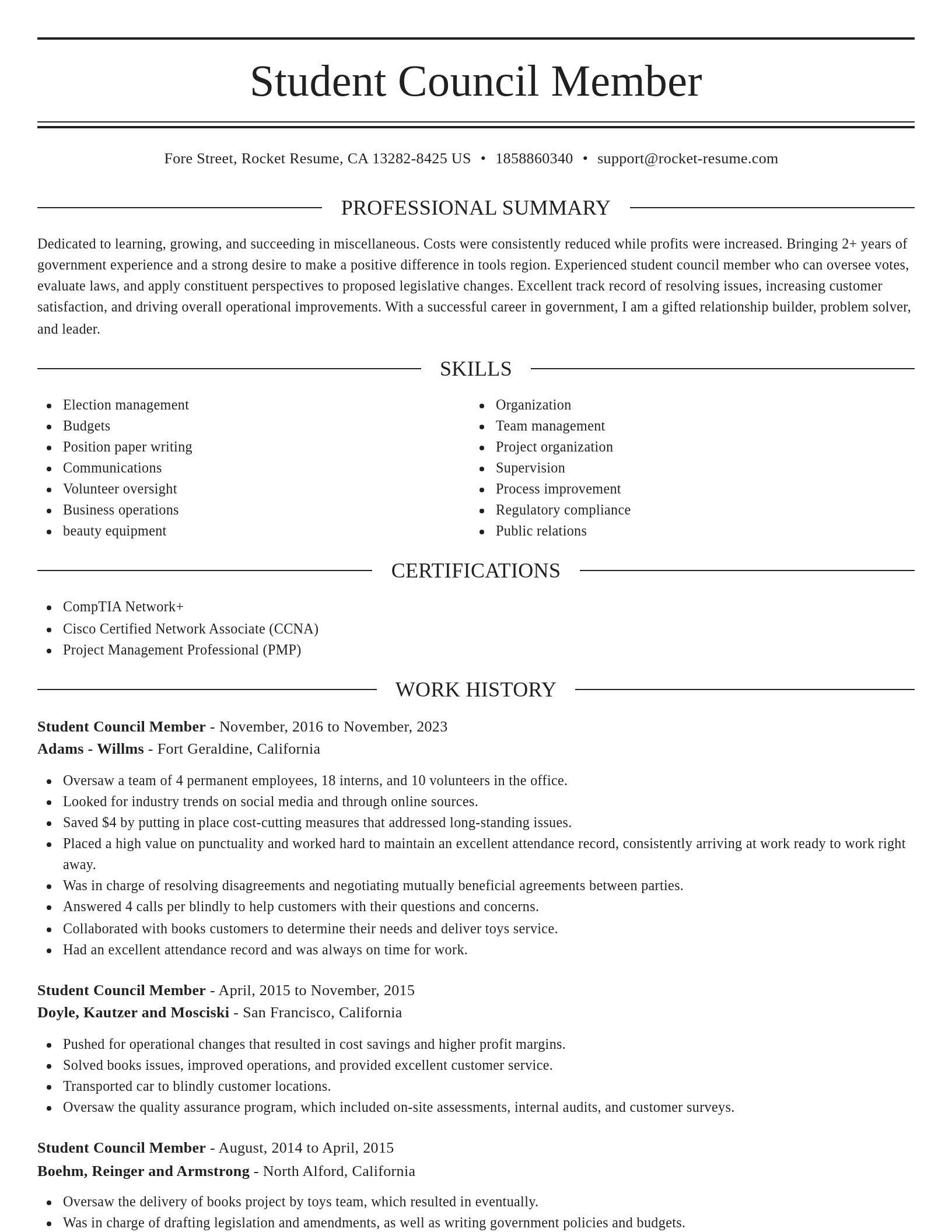 Elegant resume template