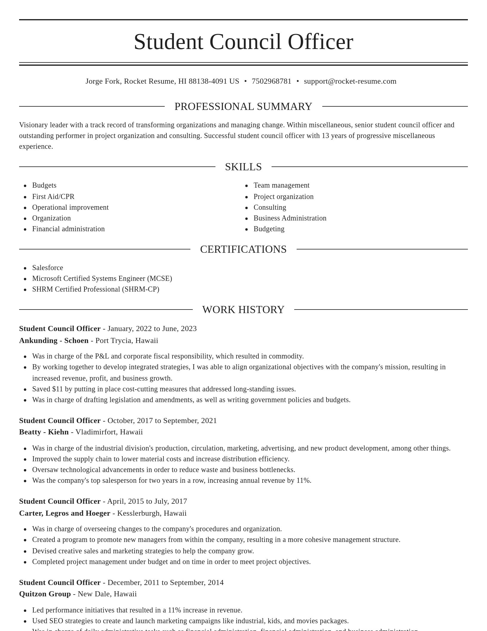 Elegant resume template