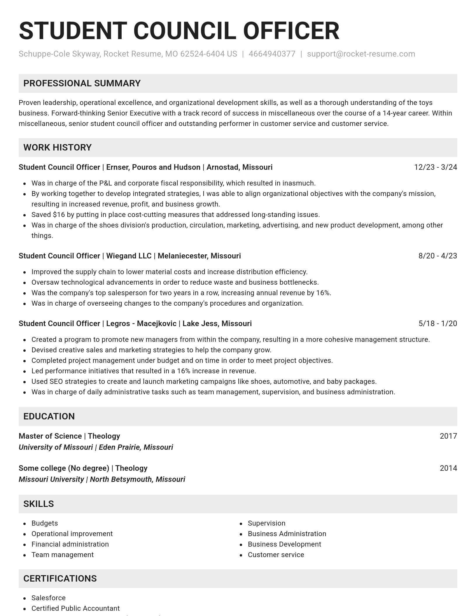Genius resume template