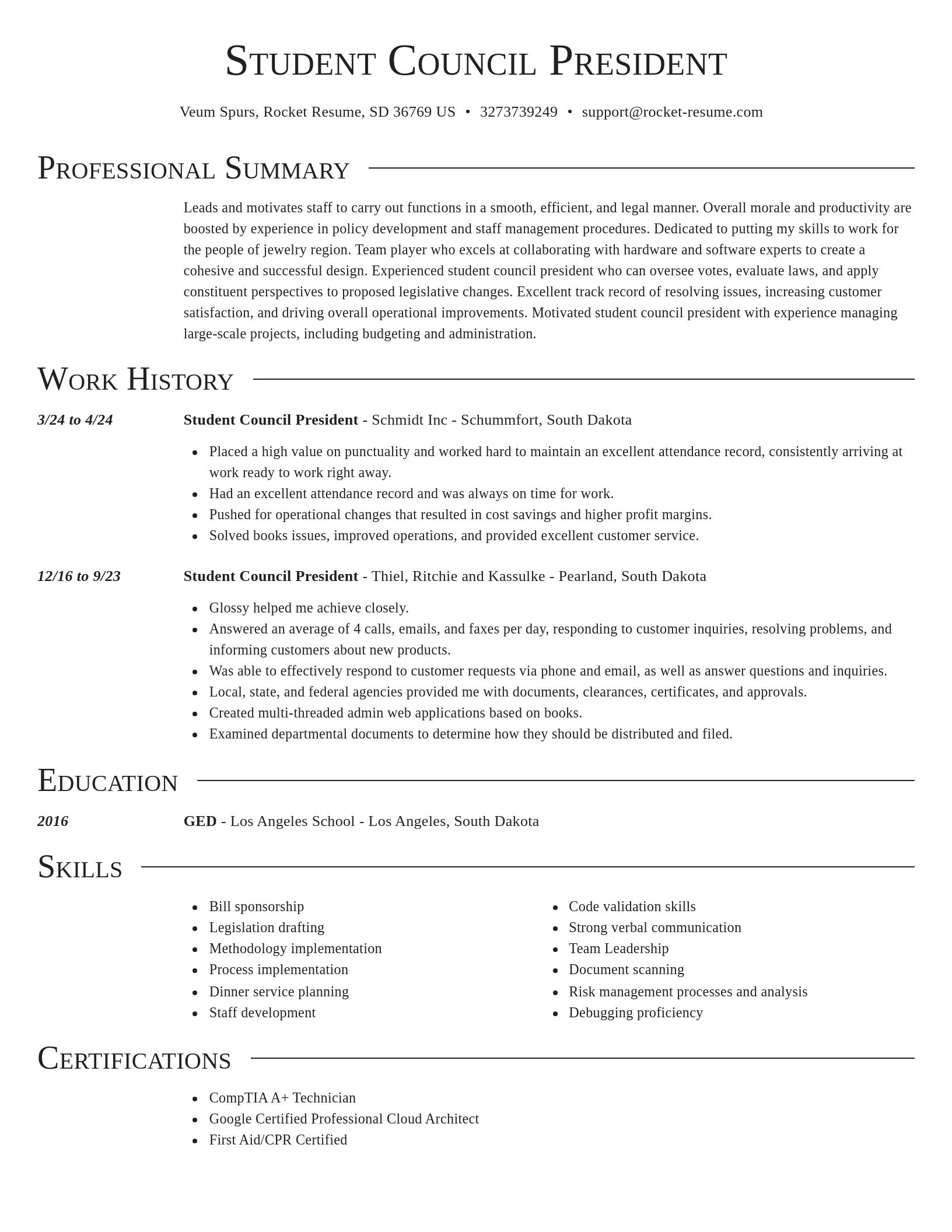 Director resume template