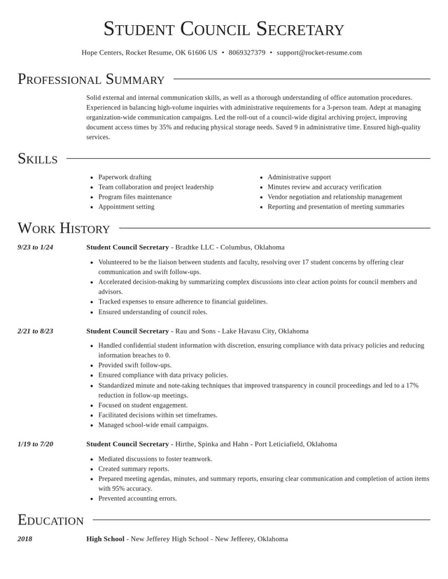 Director resume template