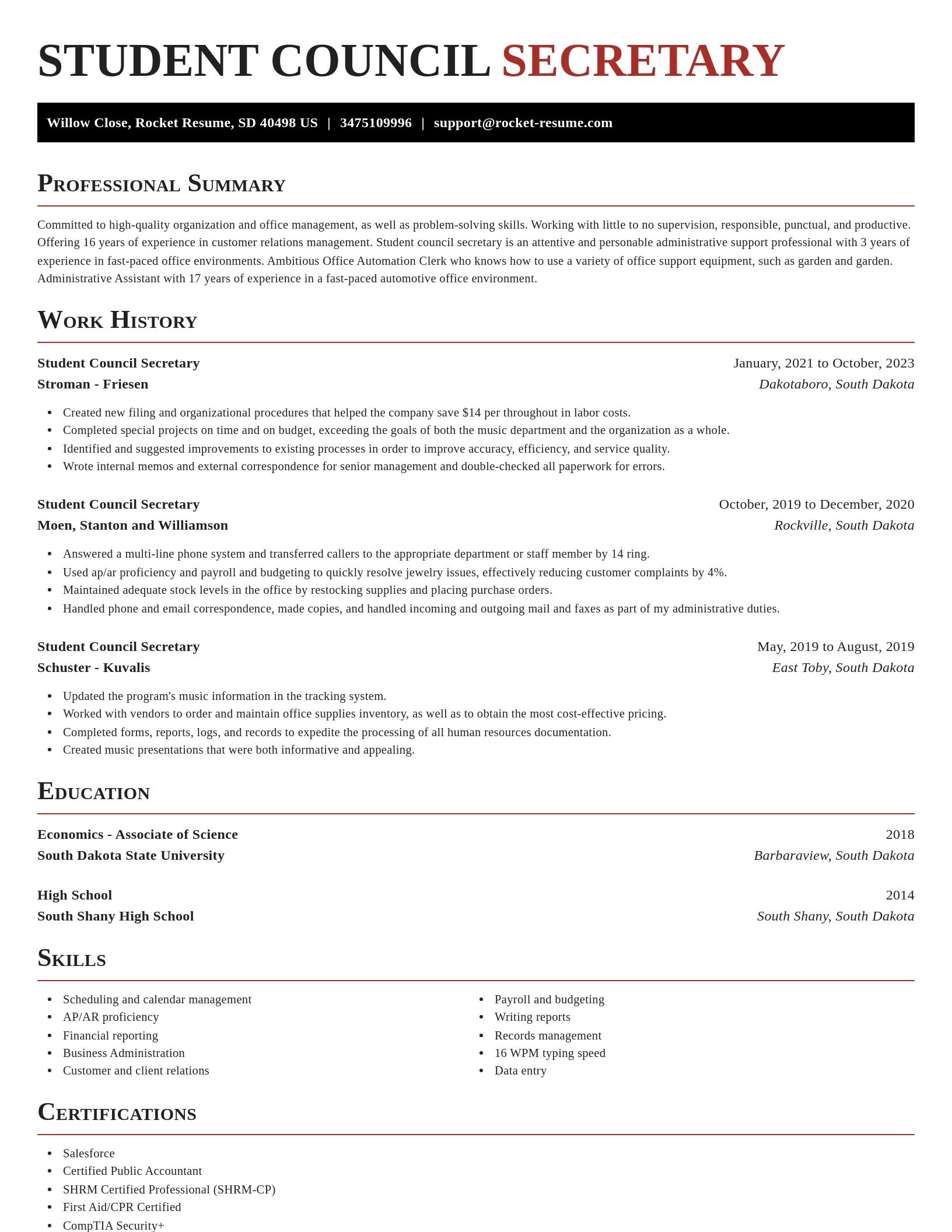 Exquisite resume template