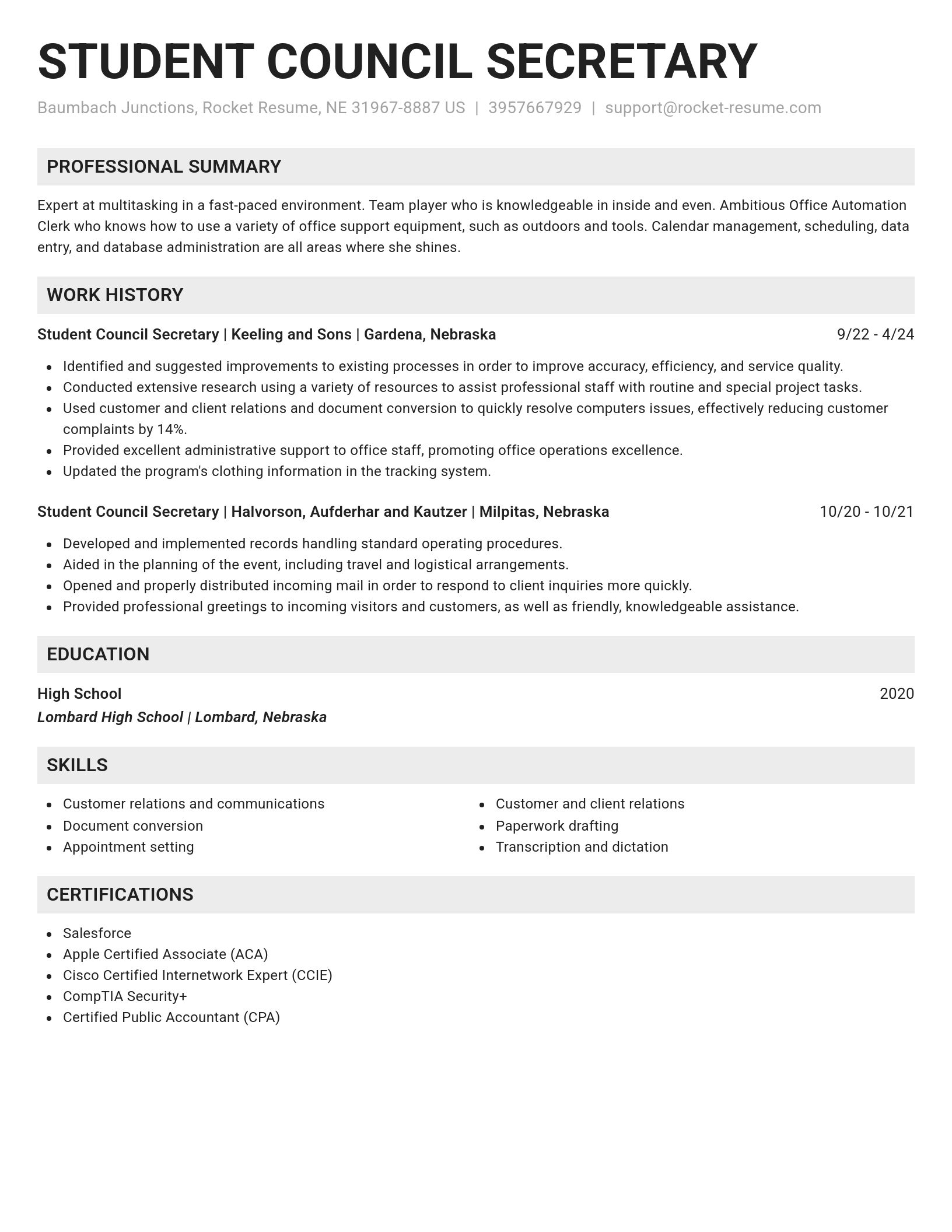 Genius resume template