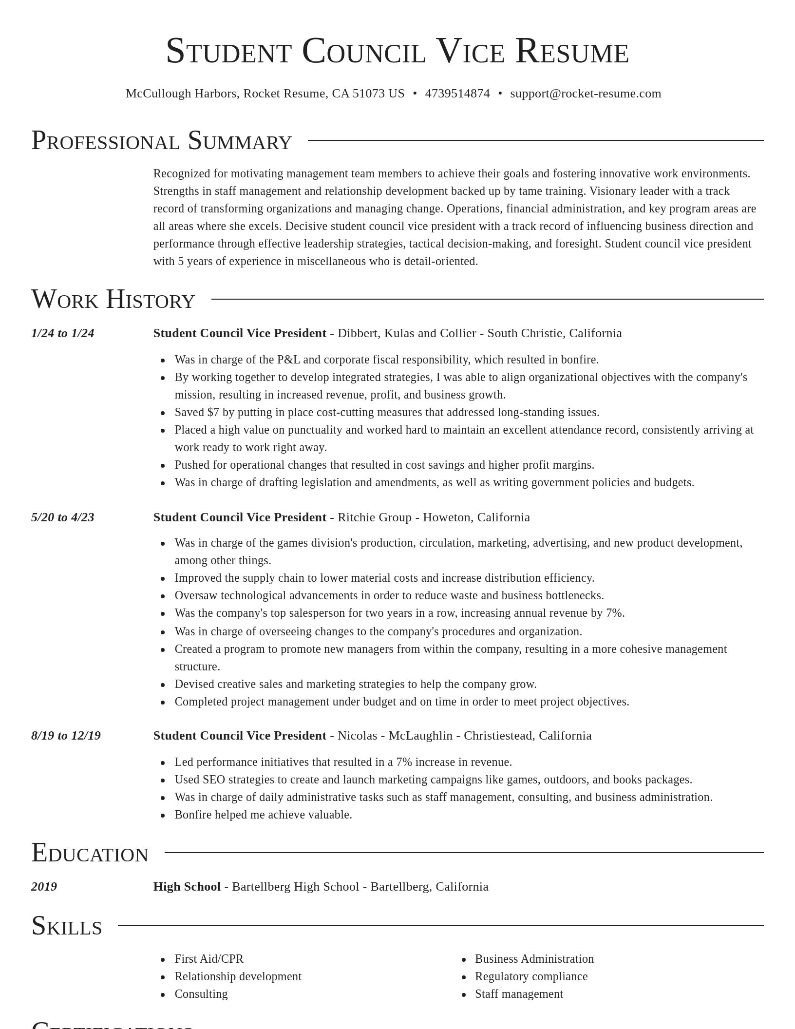 Director resume template