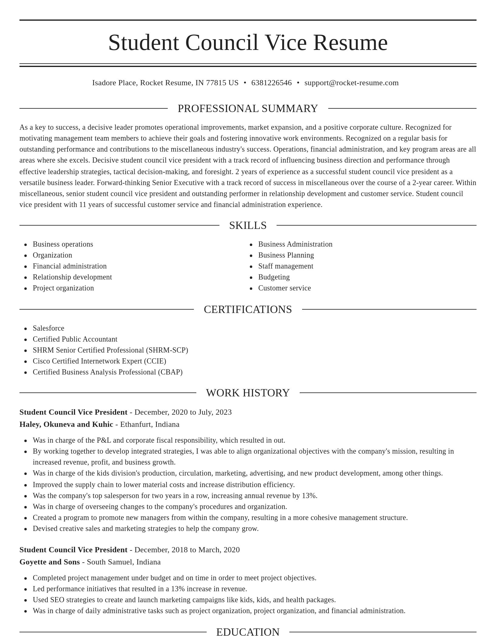 Elegant resume template