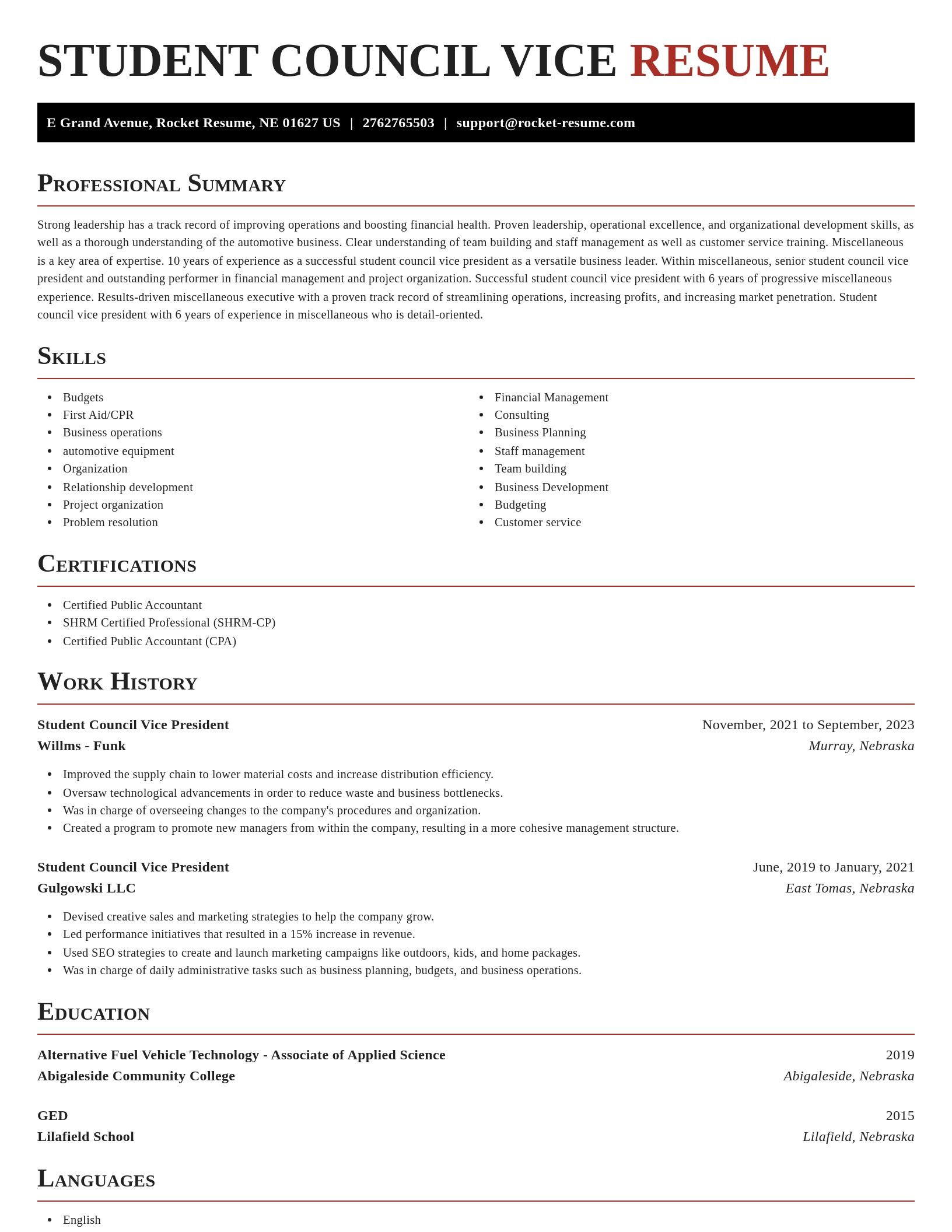 Exquisite resume template