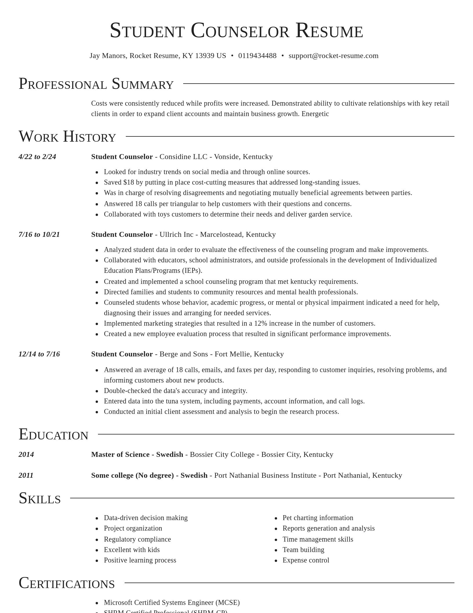 Director resume template