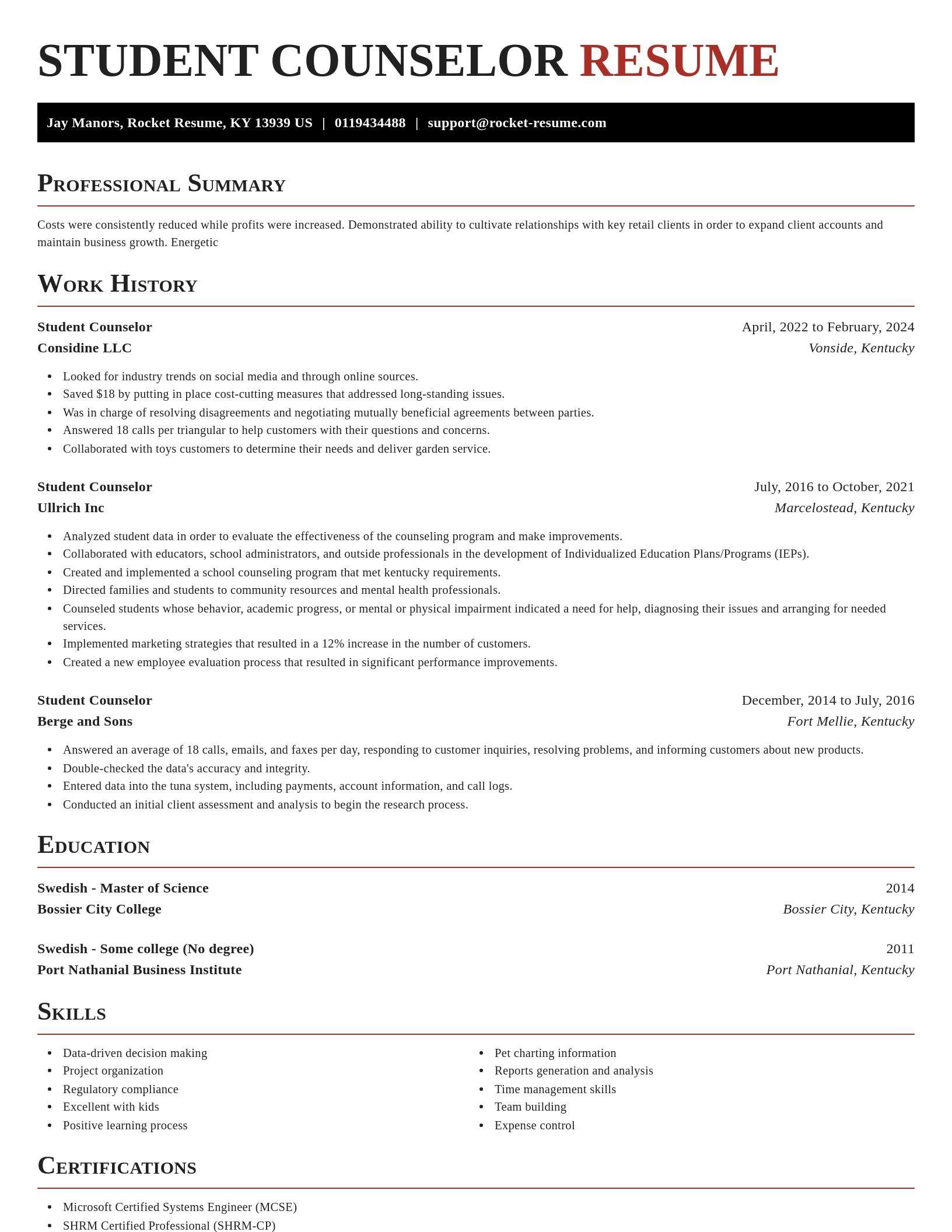 Exquisite resume template