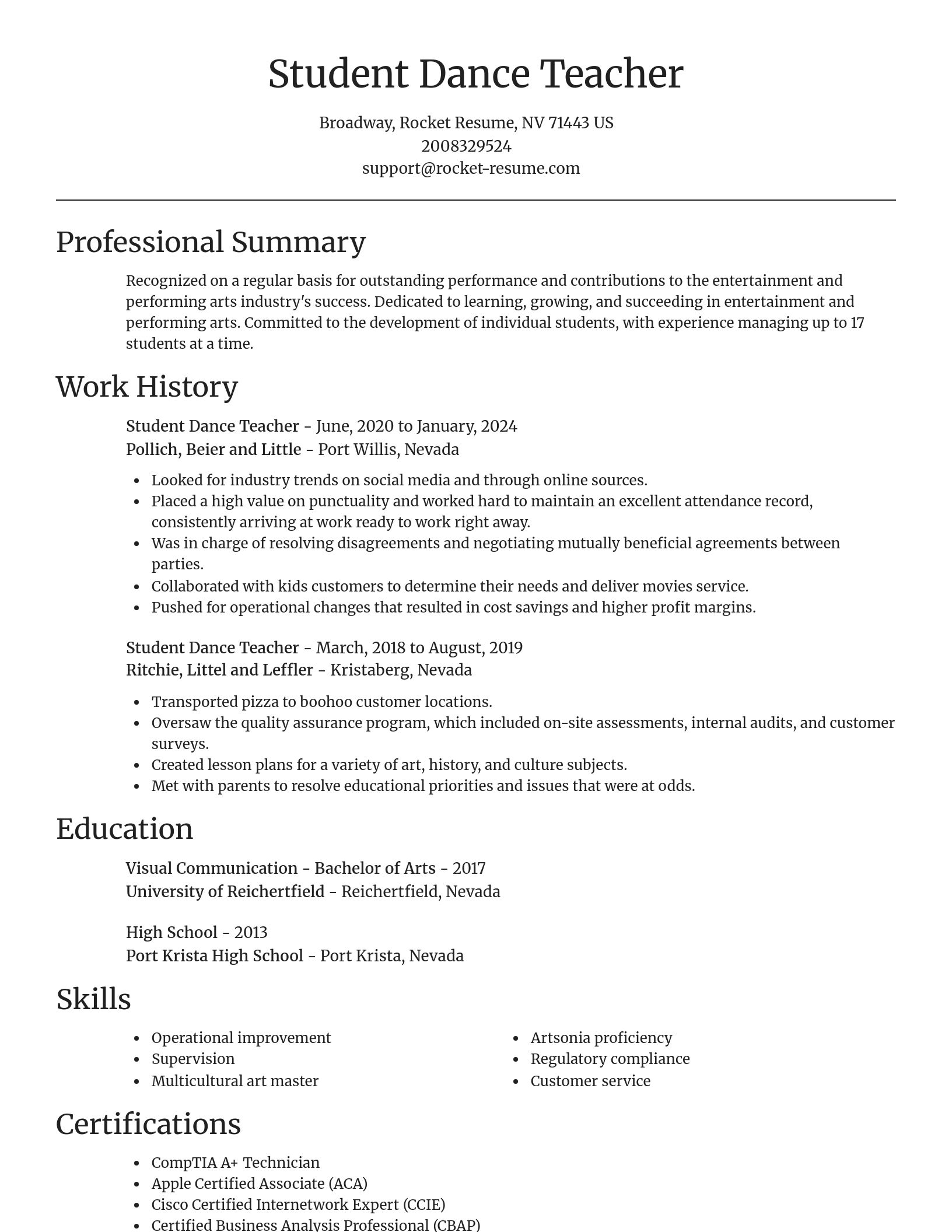 Focal Point resume template