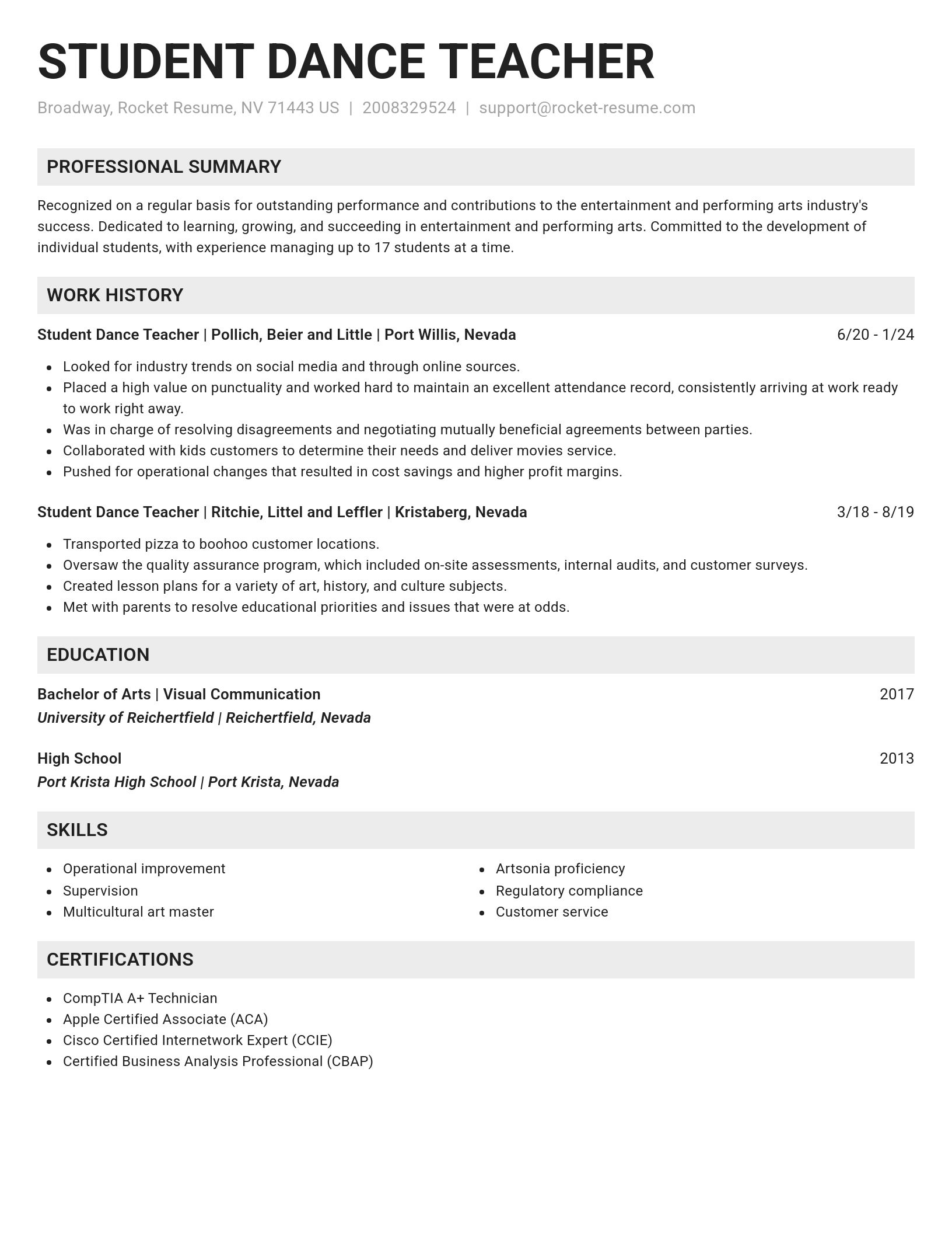 Genius resume template