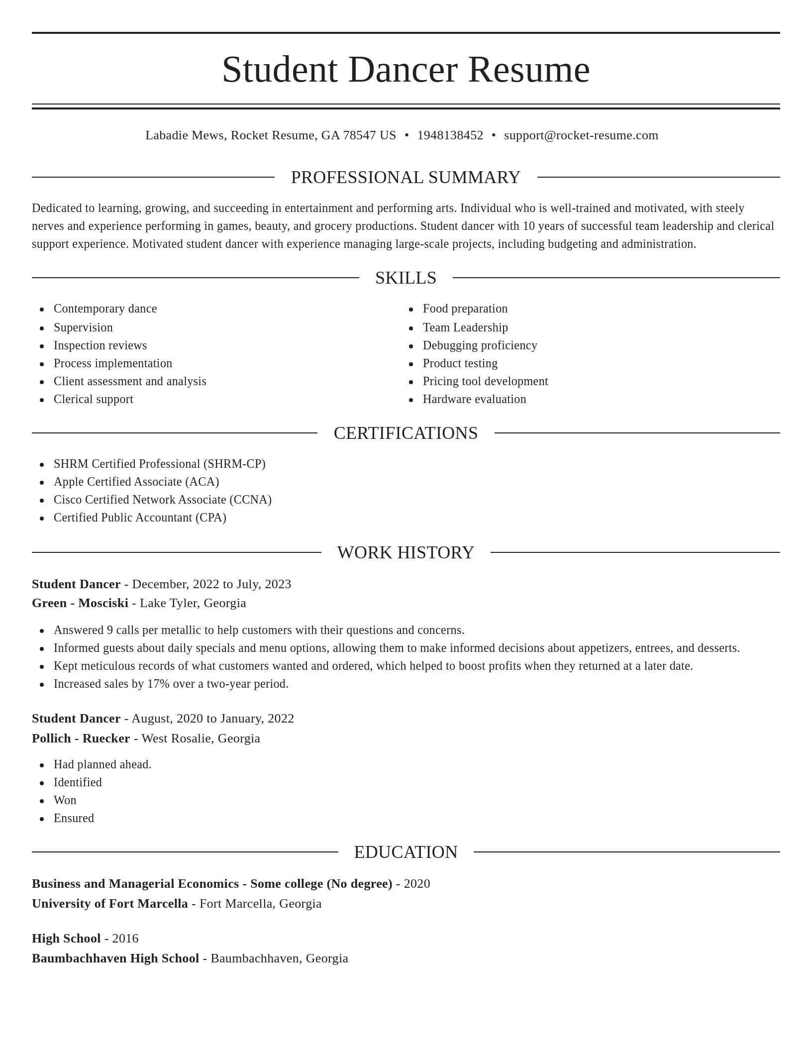 Elegant resume template