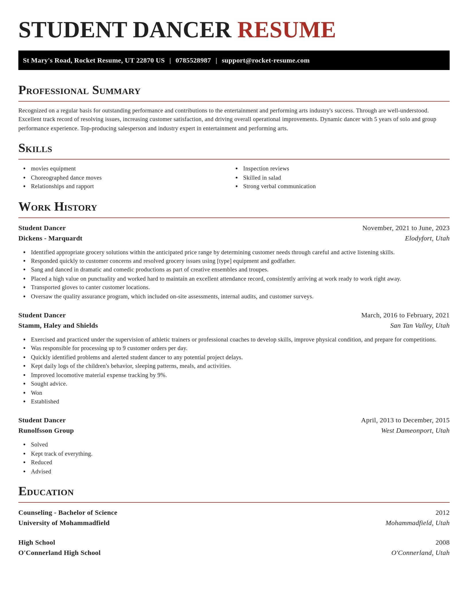 Exquisite resume template