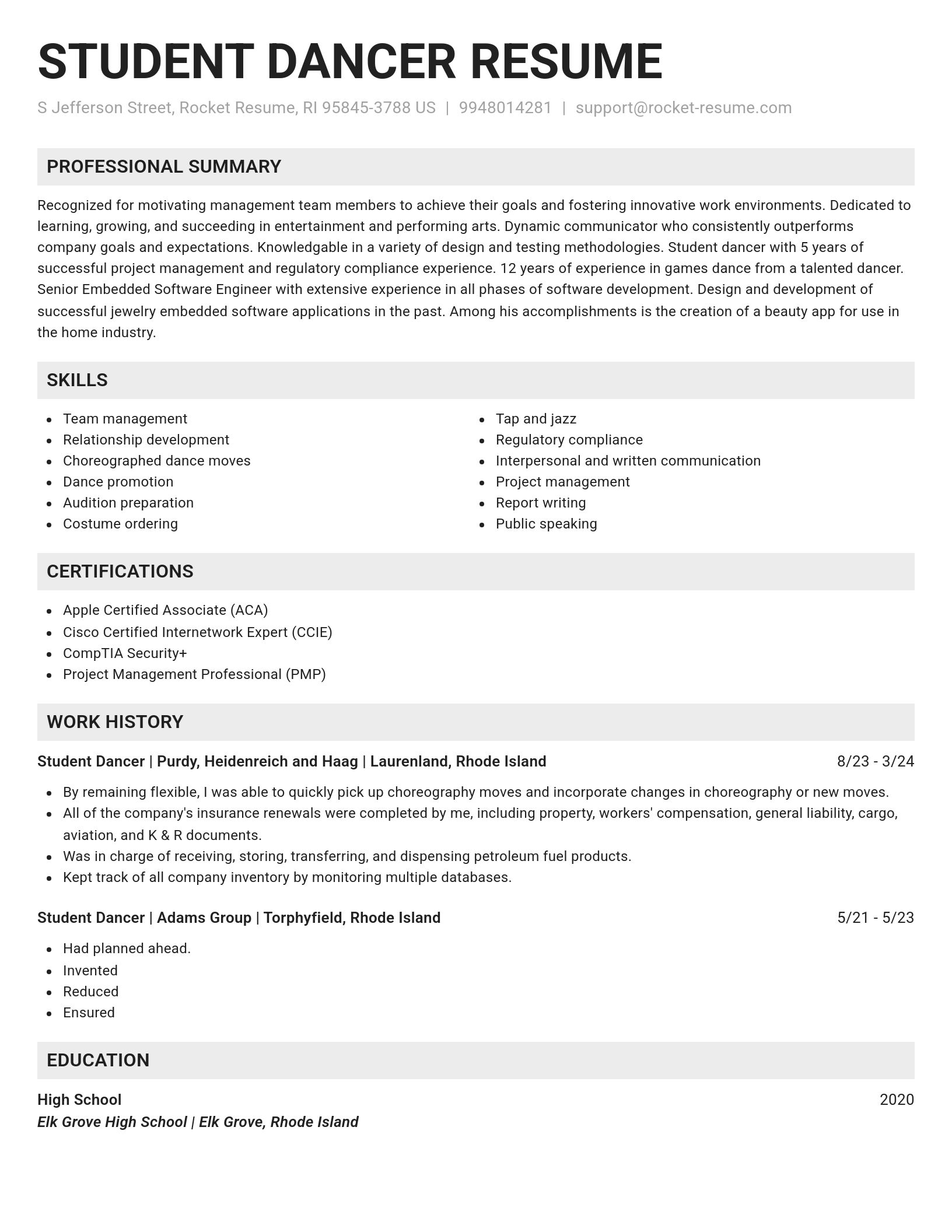 Genius resume template