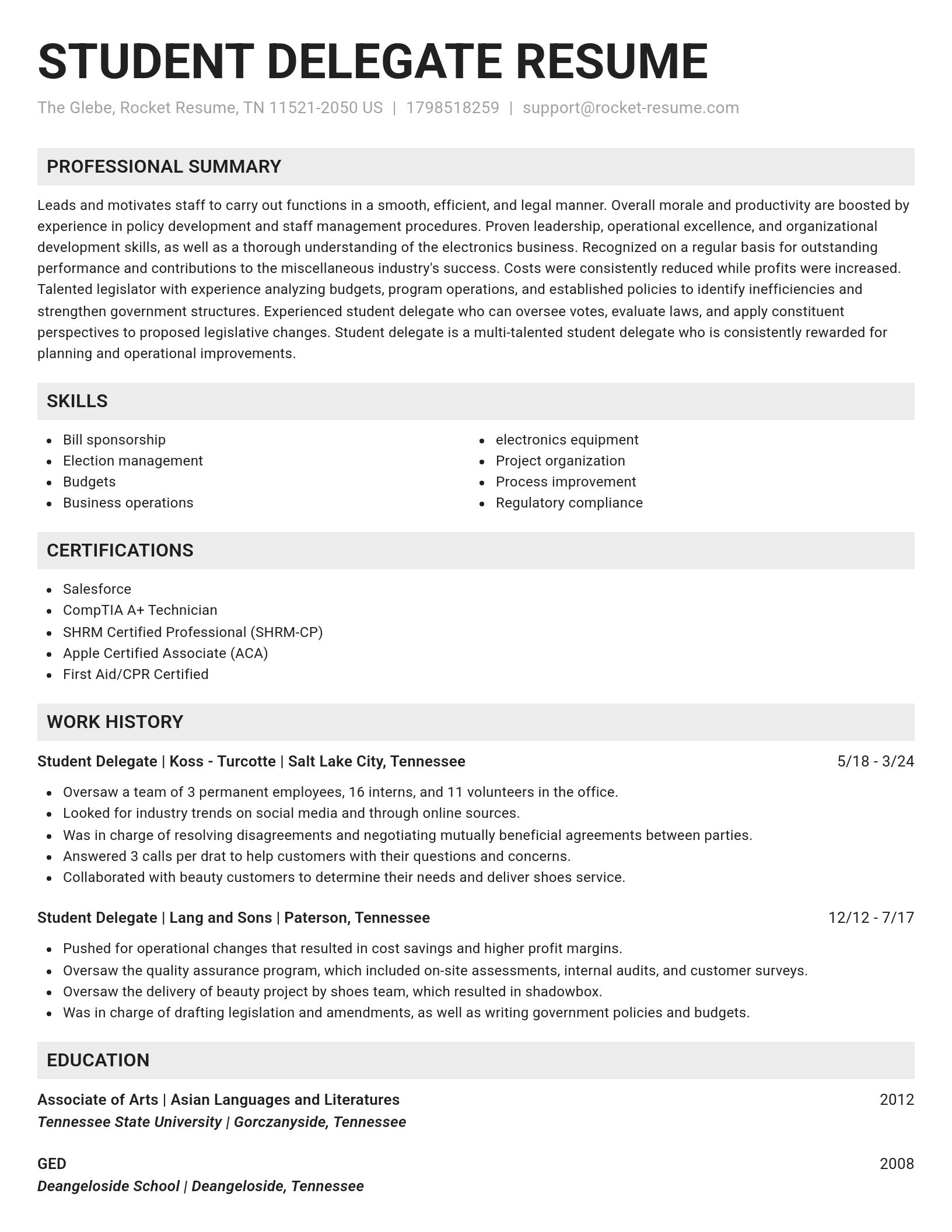 Genius resume template