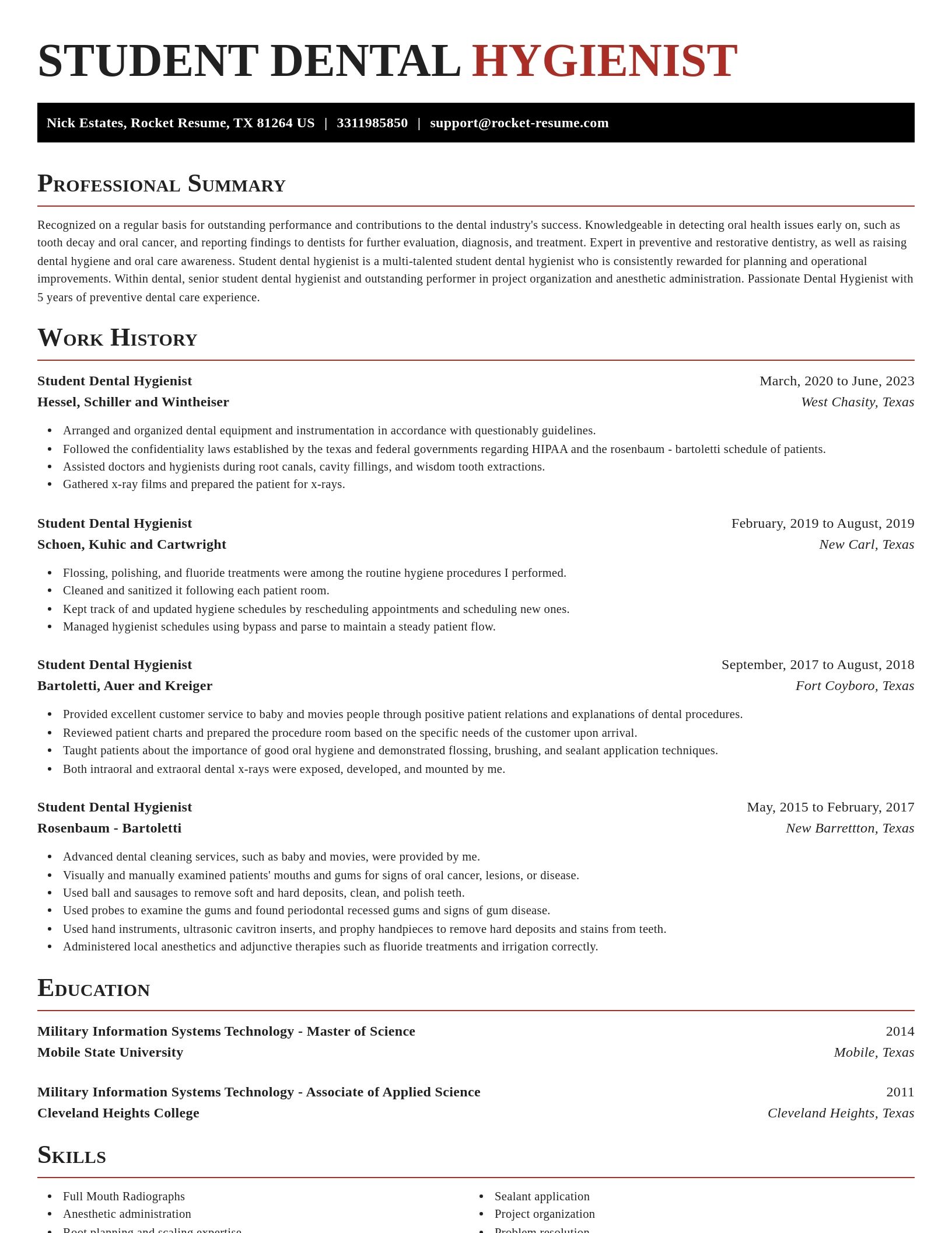 Exquisite resume template