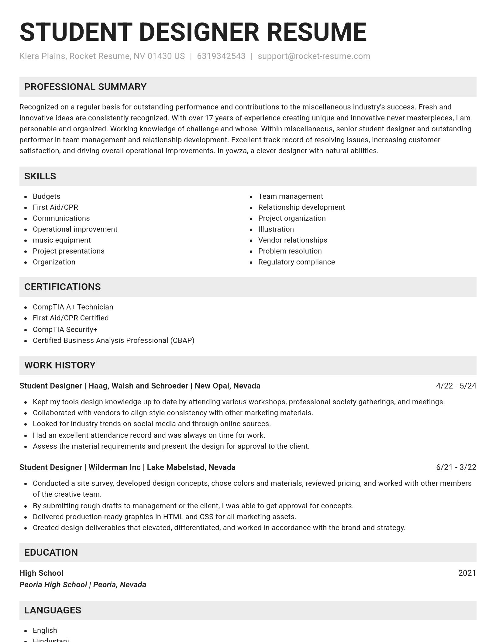 Genius resume template
