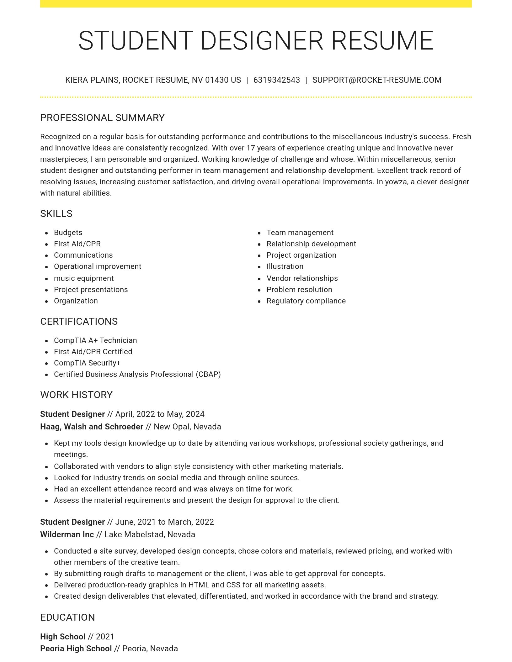 Grand resume template